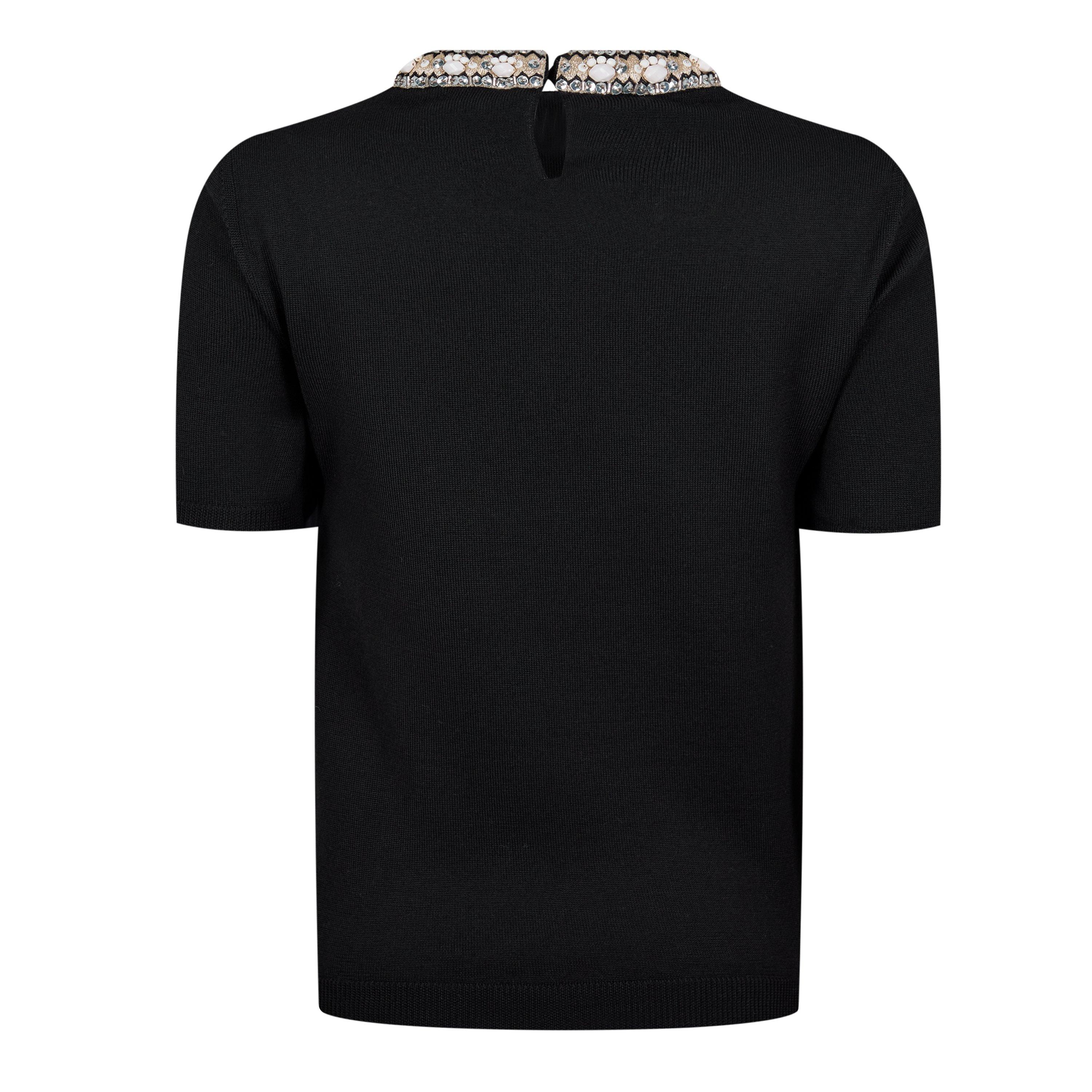 Nero - Valentino - Embellished Knitted Top - 6