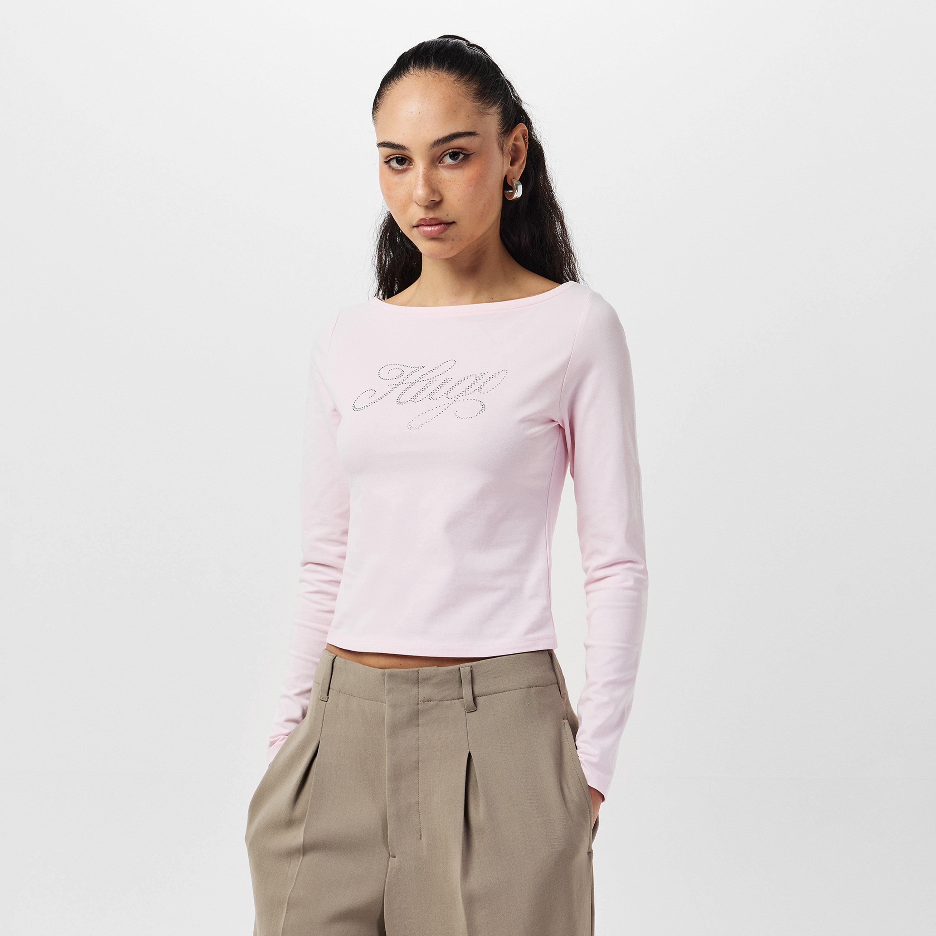 Lt/Pstl Pink - Hugo - Women's Cropped Crop Top - 3