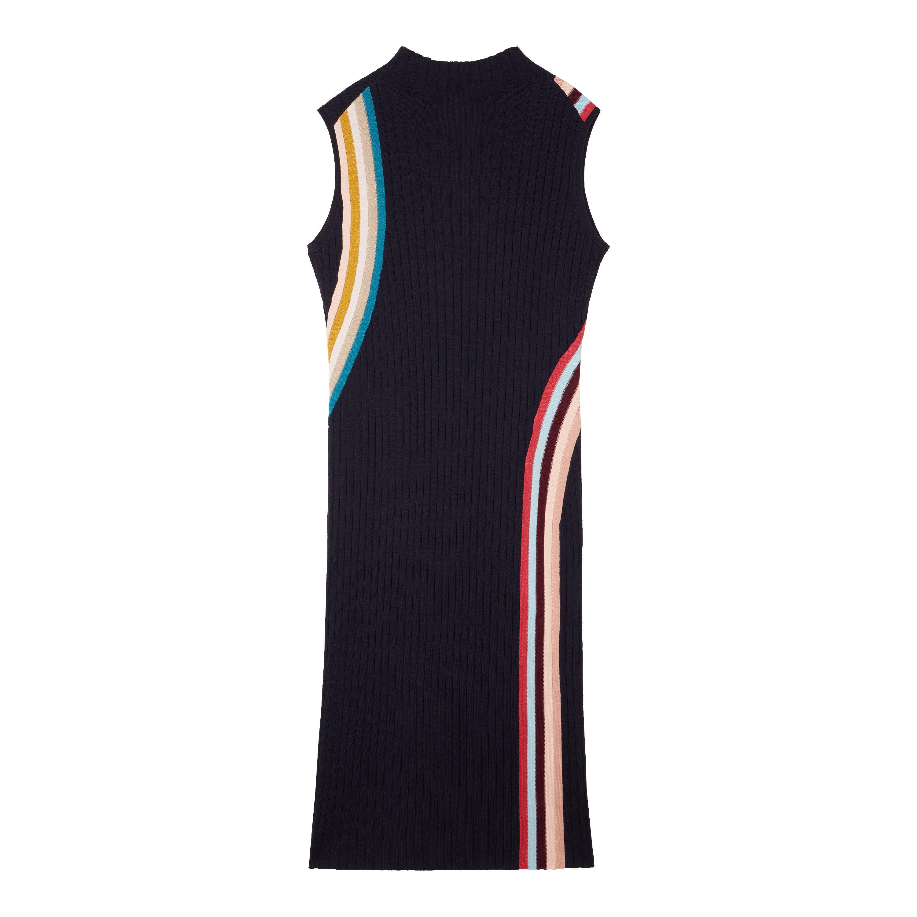 Blue - PS Paul Smith - Women's Knitted Rib Jumper Dress - 3