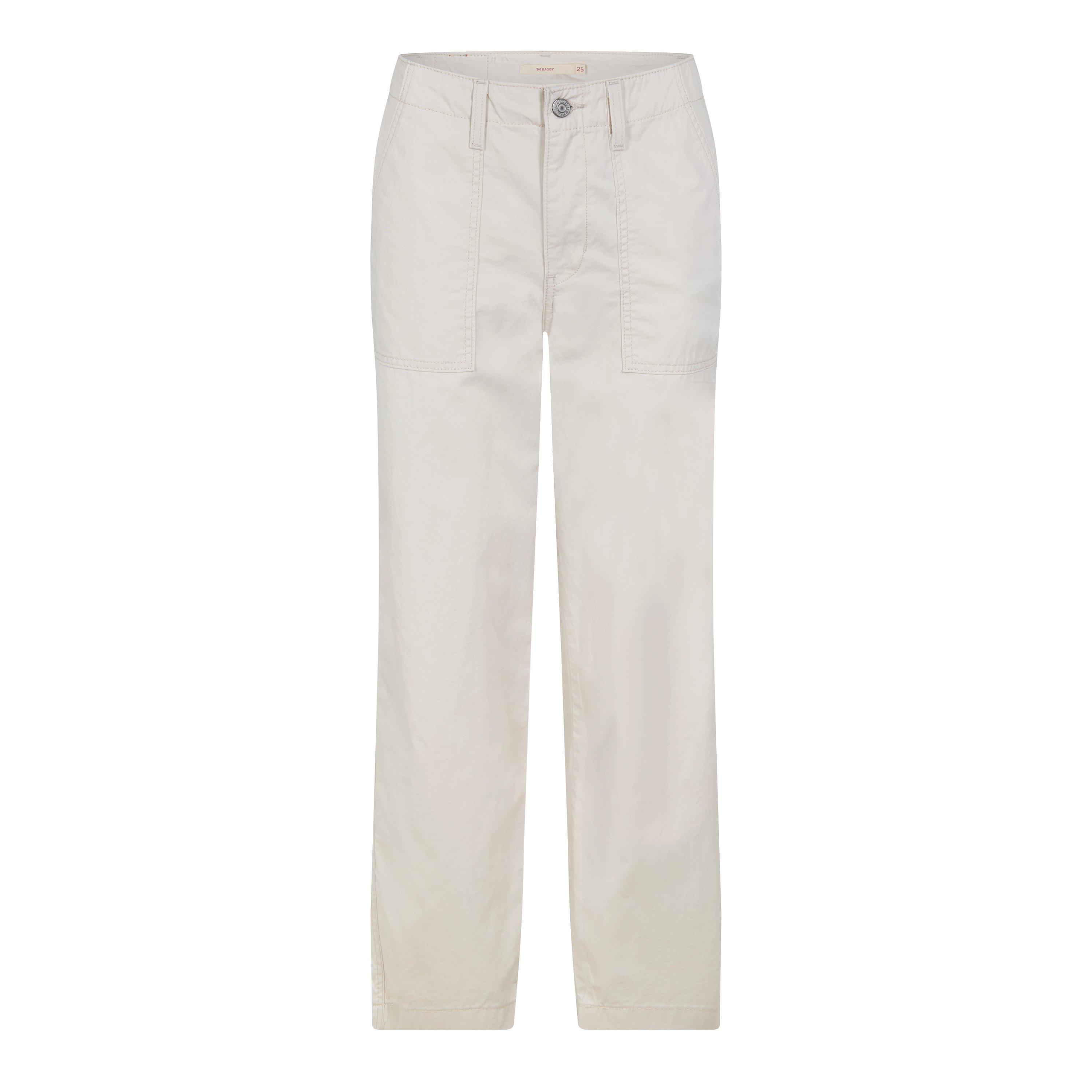 Whitecap Gray - Levis - Women's Baggy Utility Twill Cargo Trousers - 1