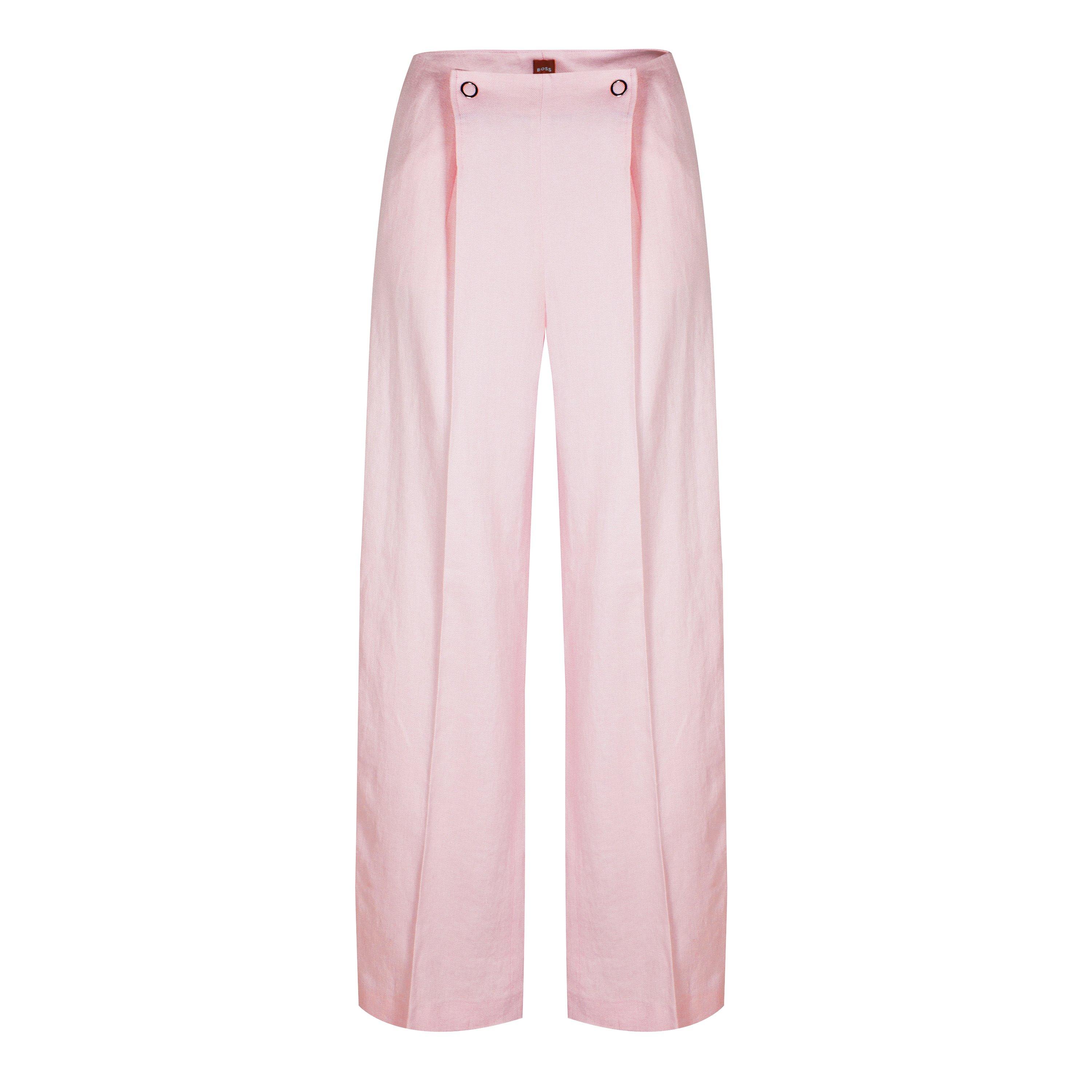 Bright Pink 676 - Boss - Women's Tapito TSR Tapered Trousers - 1