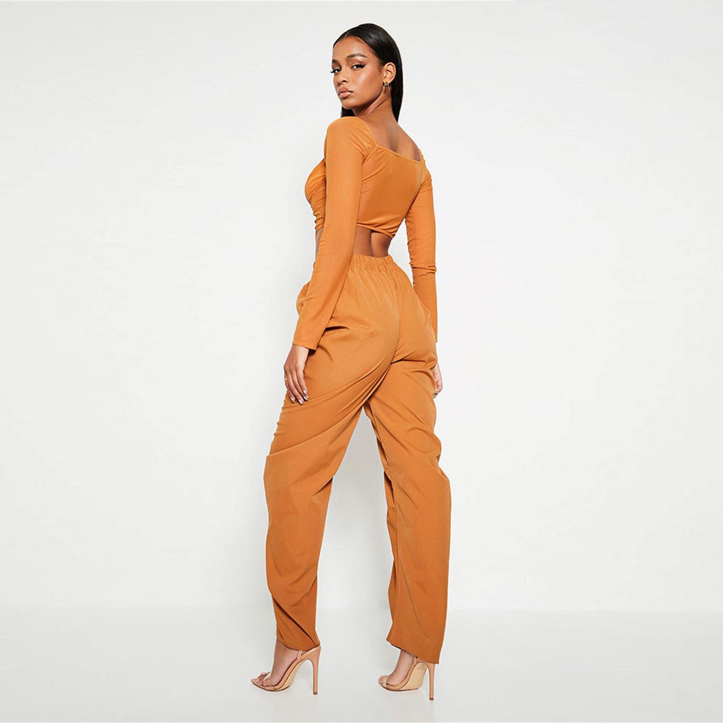 I Saw It First ISAWITFIRST Woven Ruched Leg Cargo Trousers Cargo