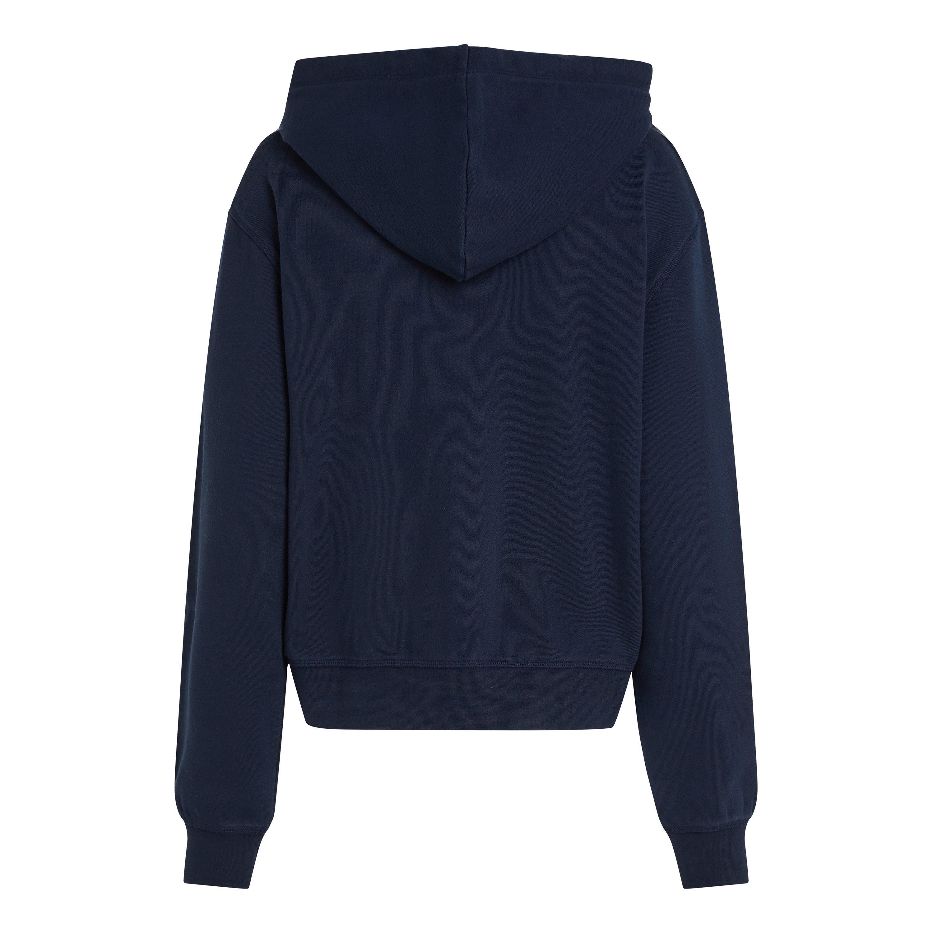 Dark Night Navy - Tommy Hilfiger - Women's Regular Script Zip Hoodie - 6
