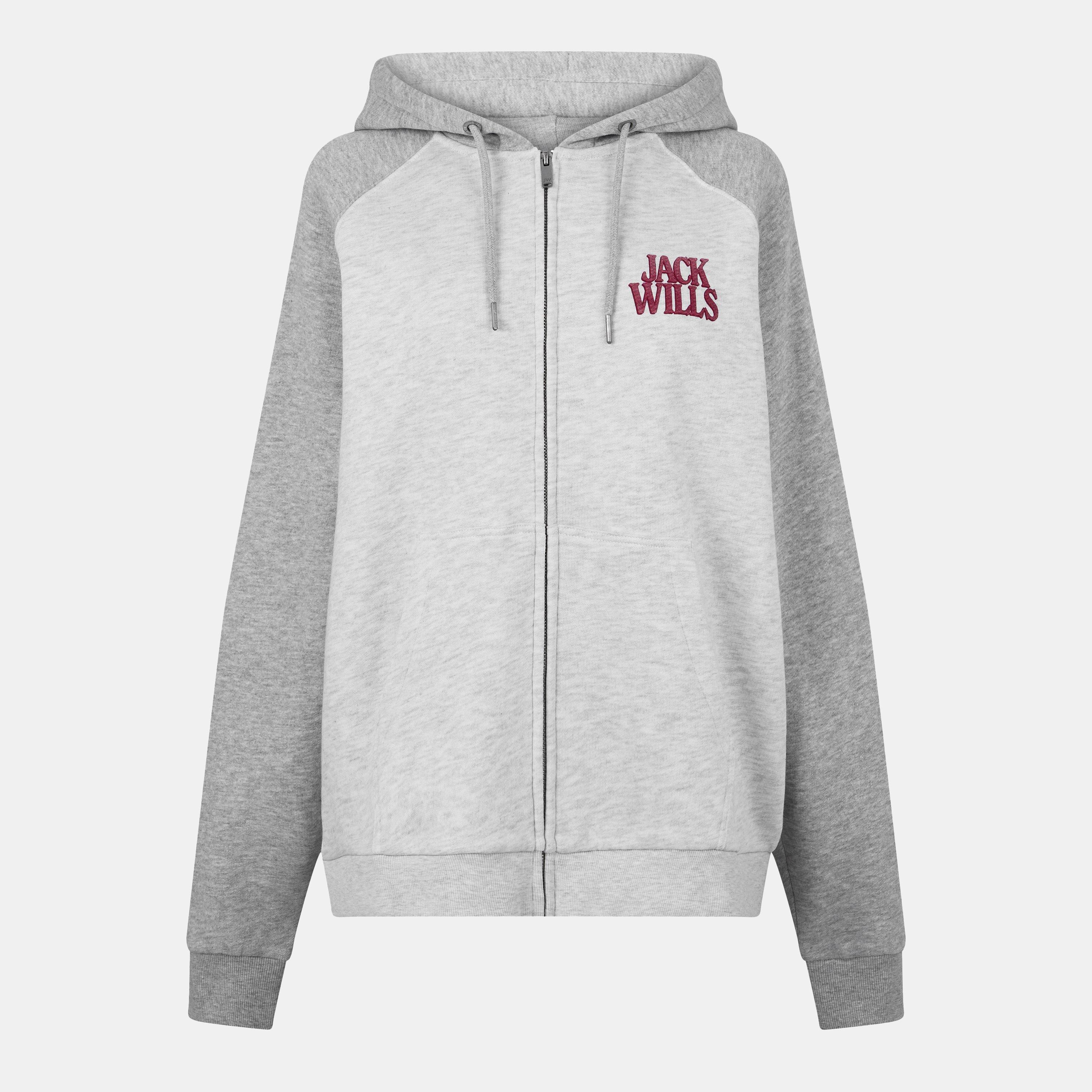 Heather claro - Jack Wills - Women's Contrast Zip Hoodie - 1