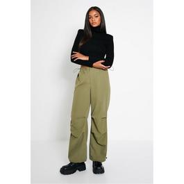 I Saw It First ISAWITFIRST Toggle Waist Parachute Trousers