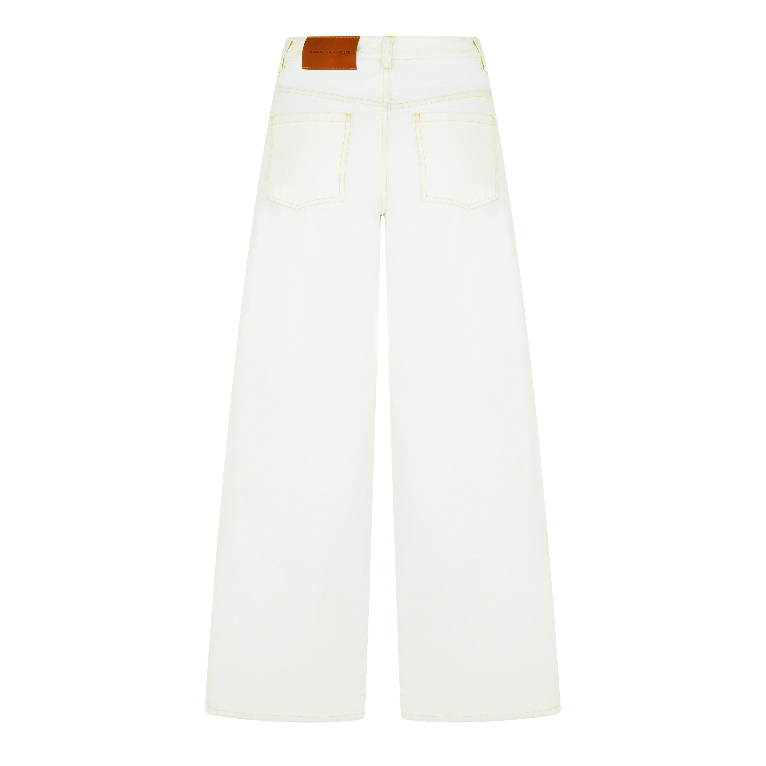 【MONCLER X ALICIA KEYS】Jeans in denim bleached★デニム Moncler | X Alicia Keys Bleached Denim Jeans | Wide Leg