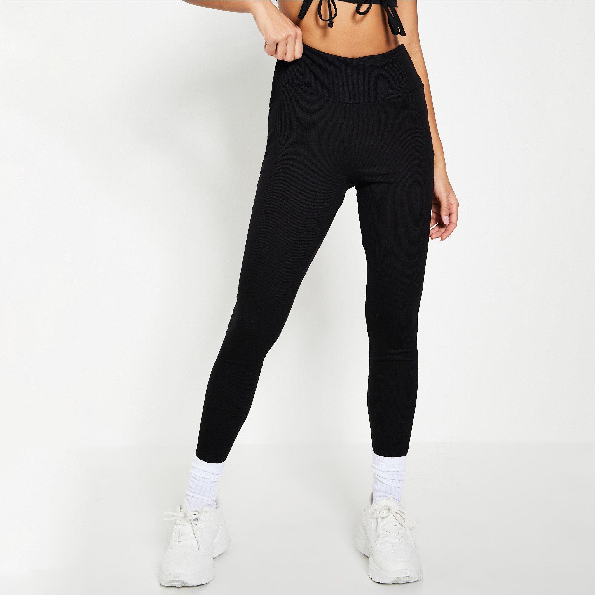 Black - I Saw It First - ISAWITFIRST Rib High Waisted Leggings - 4