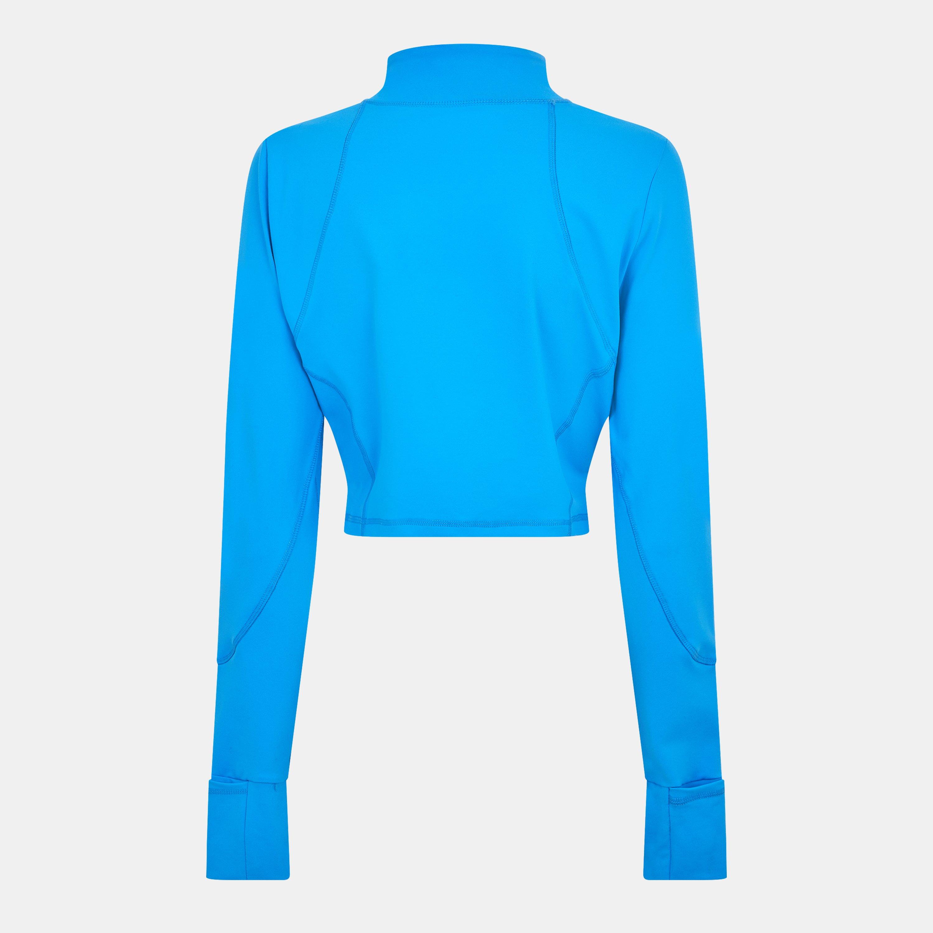 Sonic Blau - USA Pro - Cropped Fitness Jacket Womens - 2