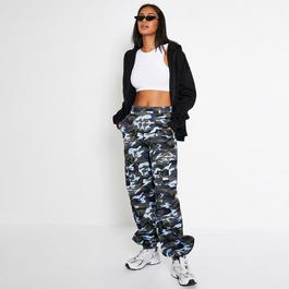 I Saw It First ISAWITFIRST Camo Print Cargo Trousers