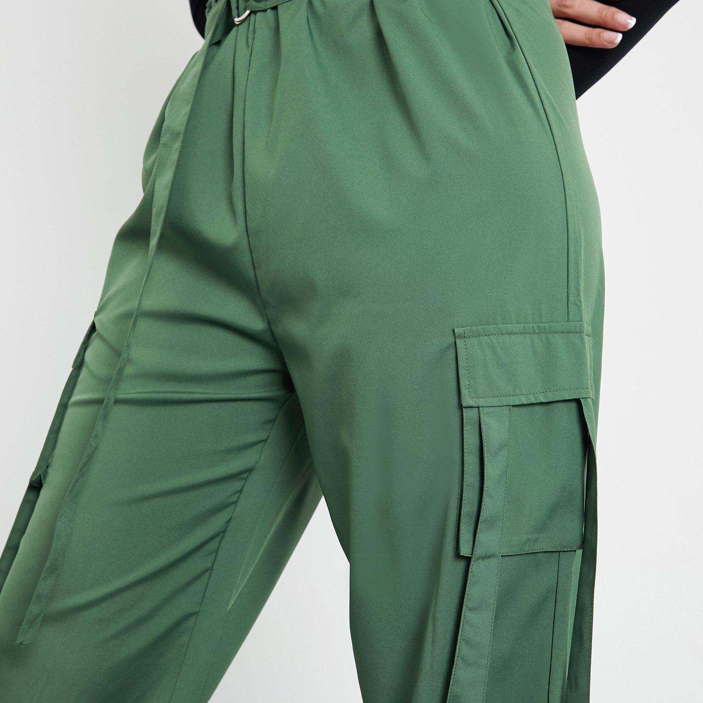 Caqui - I Saw It First - ISAWITFIRST Utility Pocket Wide Leg Trousers - 5