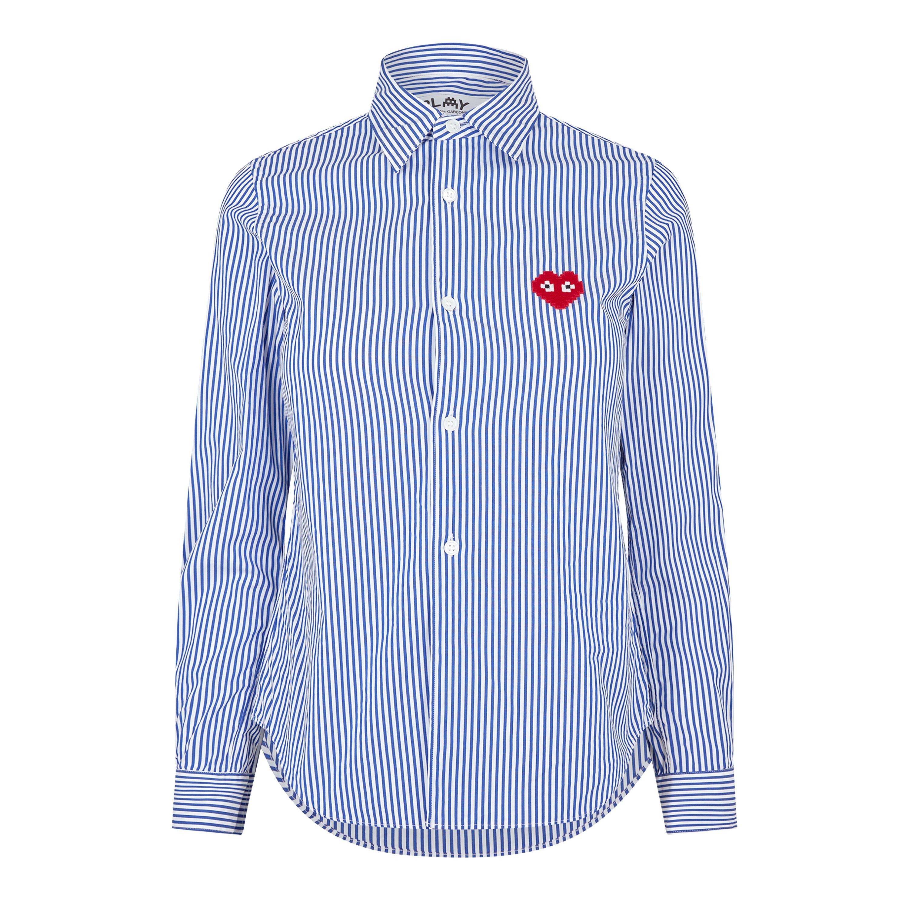 Stripe 1 - Comme des Garcons PLAY - Striped Oxford Shirt - 5