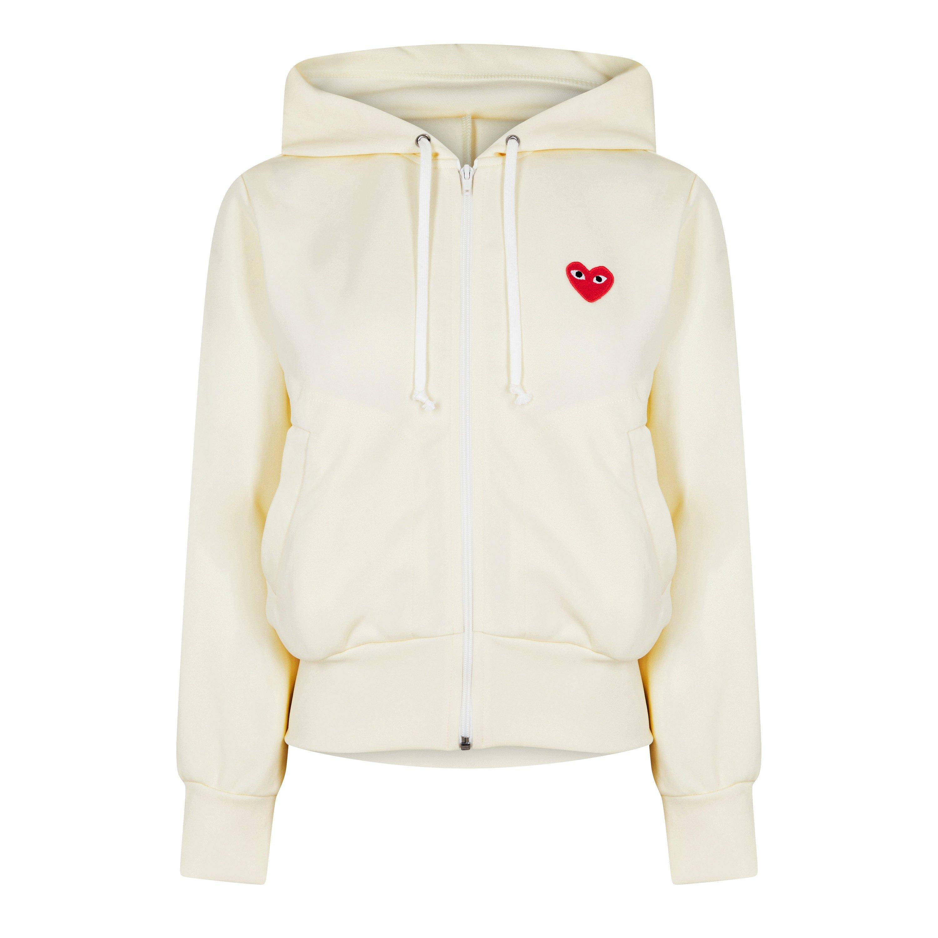 Ivory 3 - Comme des Garcons PLAY - Heart Hoodie - 5