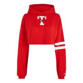 Tommy Jeans Cropped Sequin Logo Hoodie
