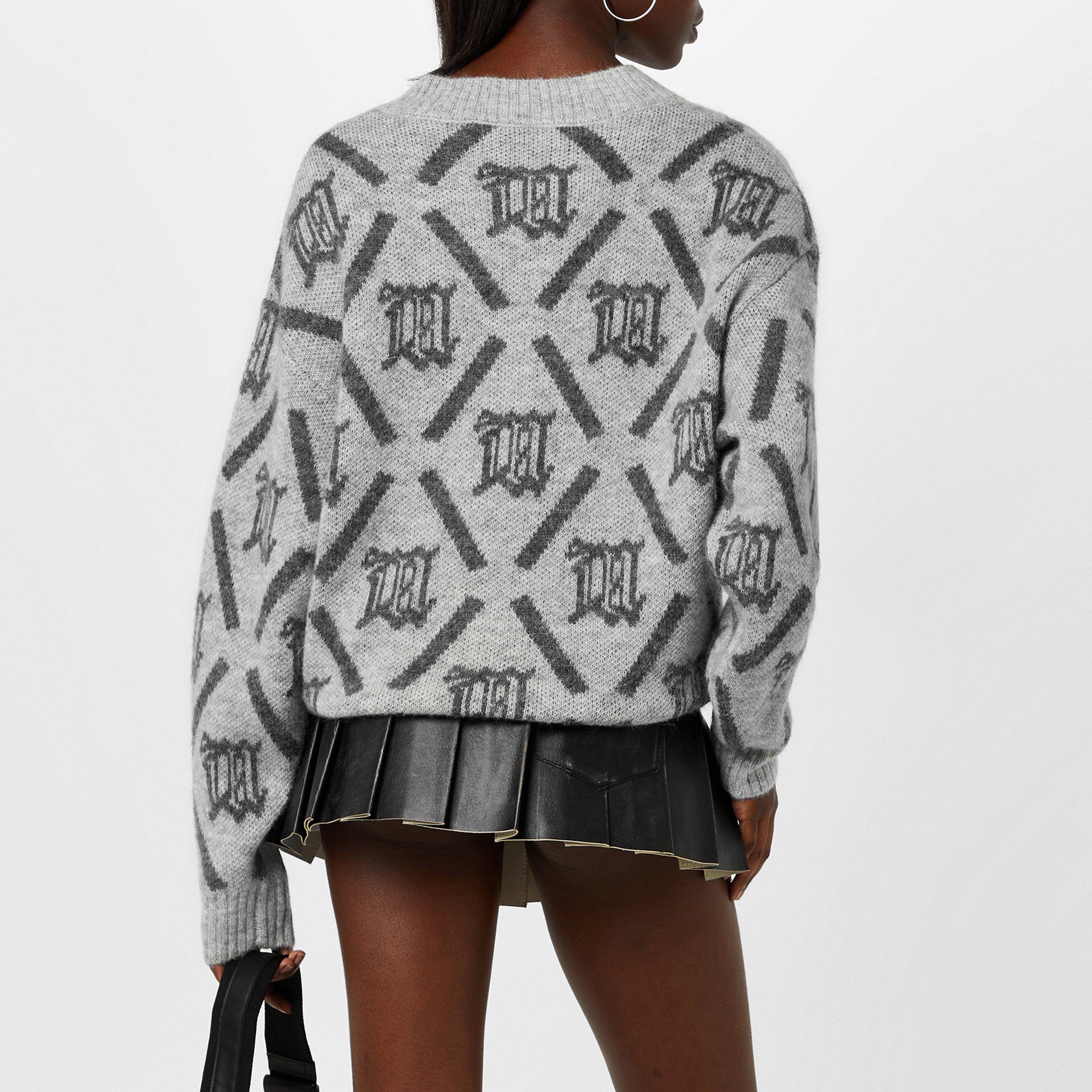 Perfect Grey - MISBHV - Women's Argyle Intarsia Knitted Top - 2