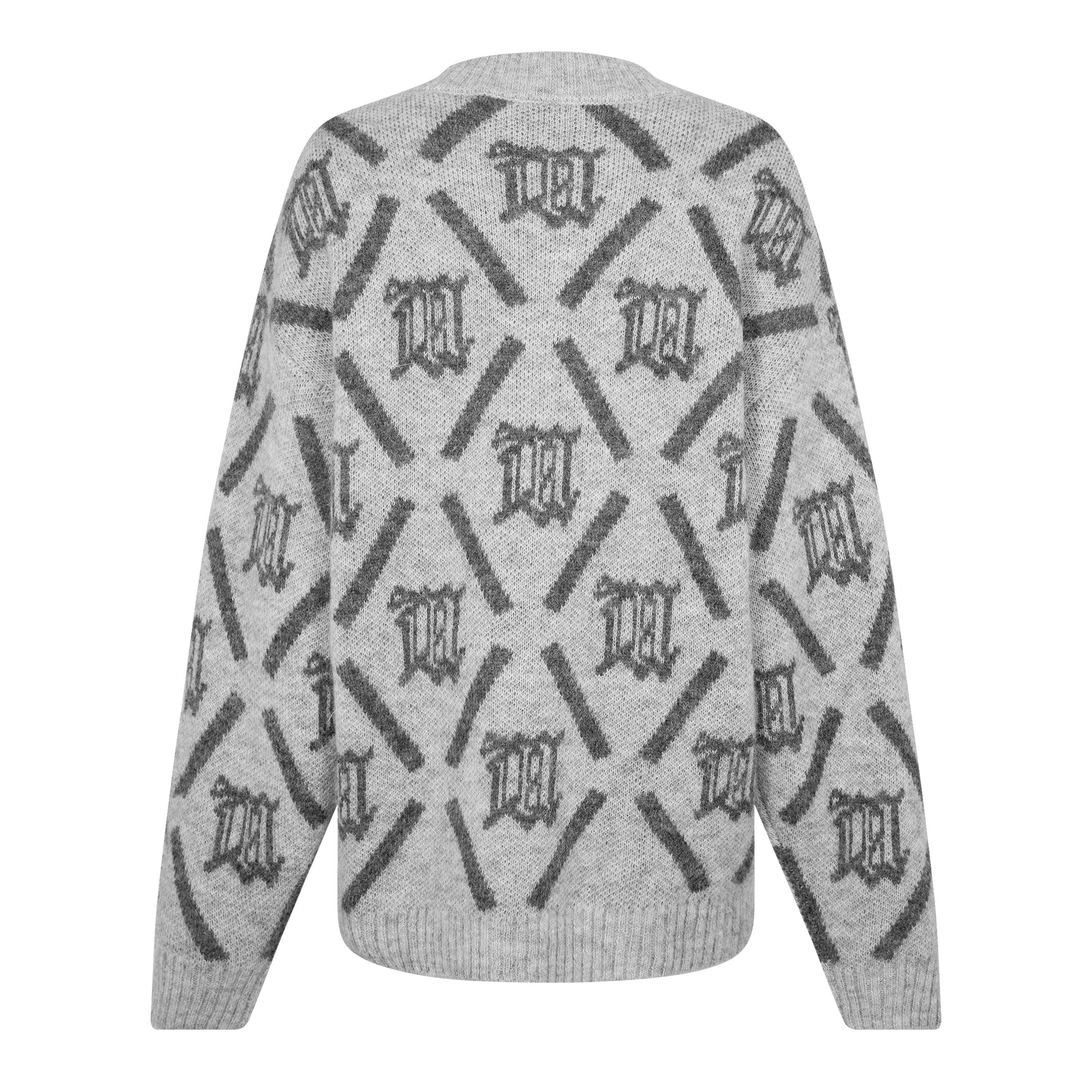Perfect Grey - MISBHV - Women's Argyle Intarsia Knitted Top - 6