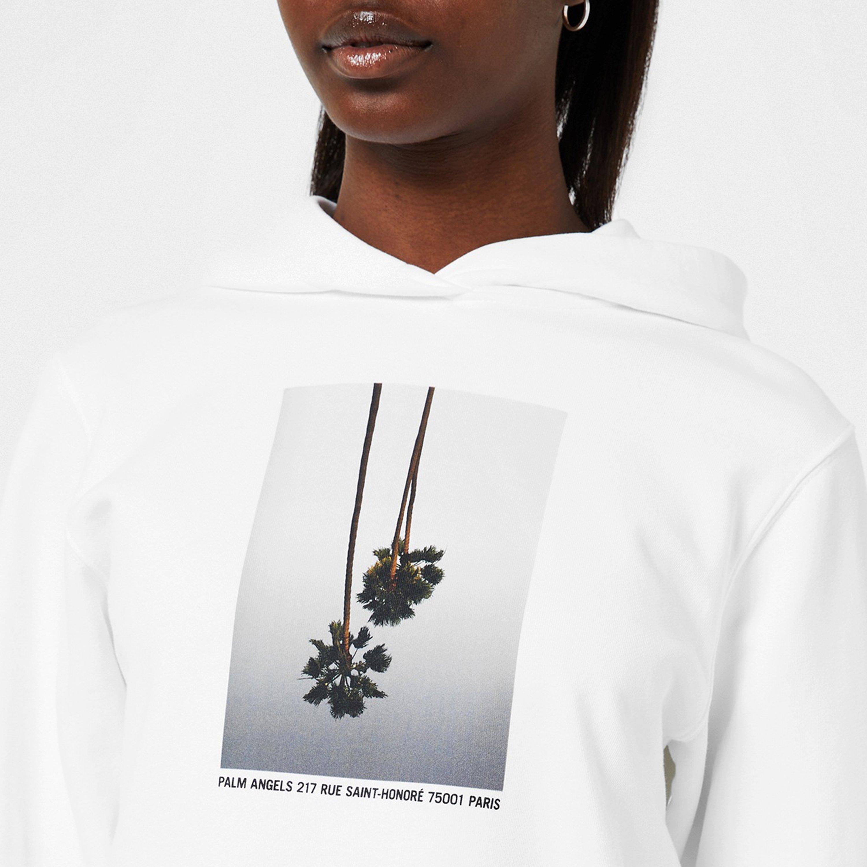 Wht/Gry 0305 - Palm Angels - Mirage Fitted Hoodie - 3