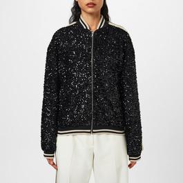 Palm Angels Soiree Sequined Bomber Jacket