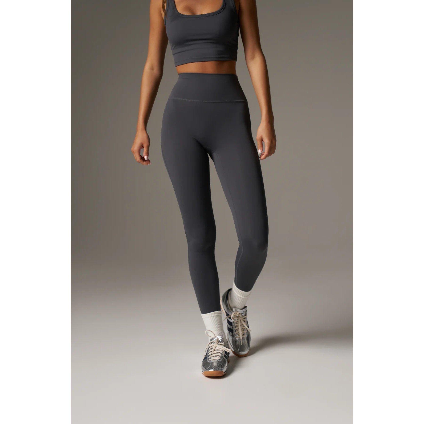 Midnight Grey - The Couture Club - Womens Sculpting Stretch Crossover Leggings - 3