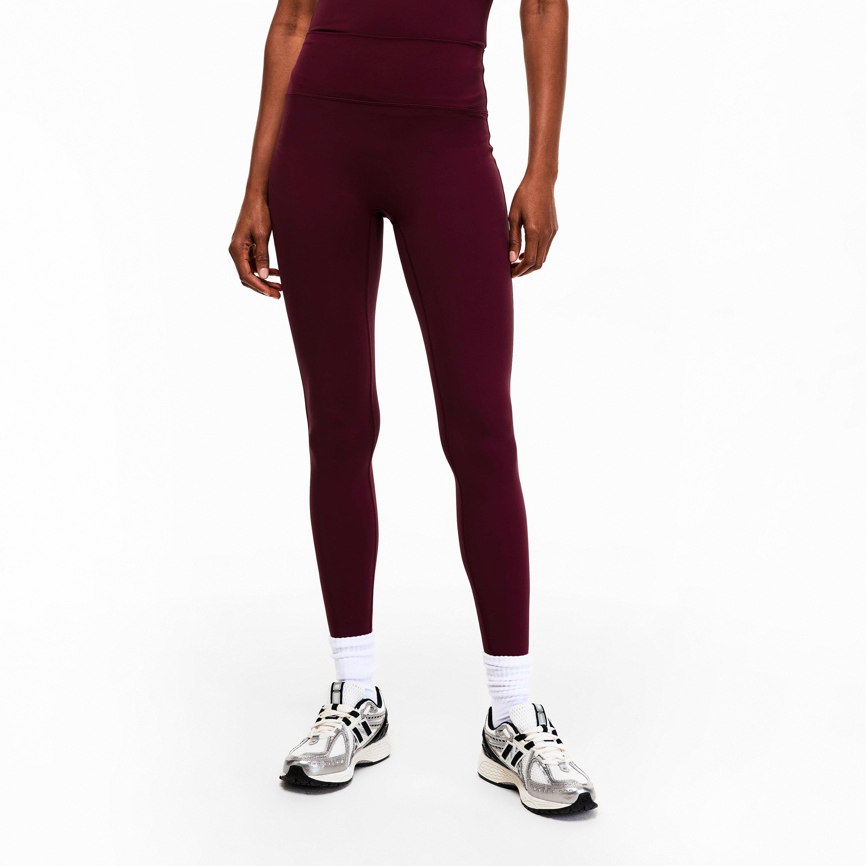 Deep Red - The Couture Club - Womens Sculpting Stretch Emblem Leggings - 3