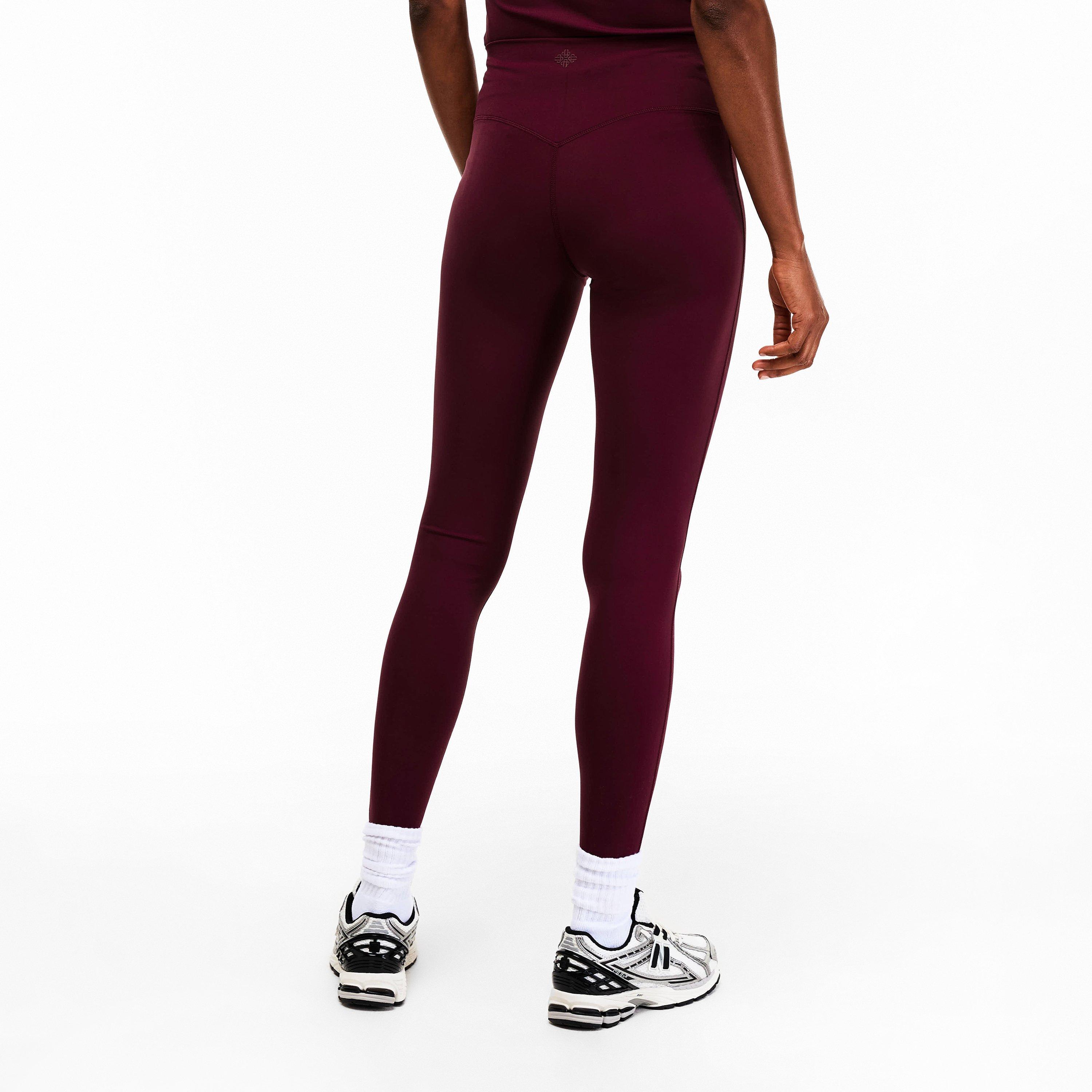 Deep Red - The Couture Club - Womens Sculpting Stretch Emblem Leggings - 4