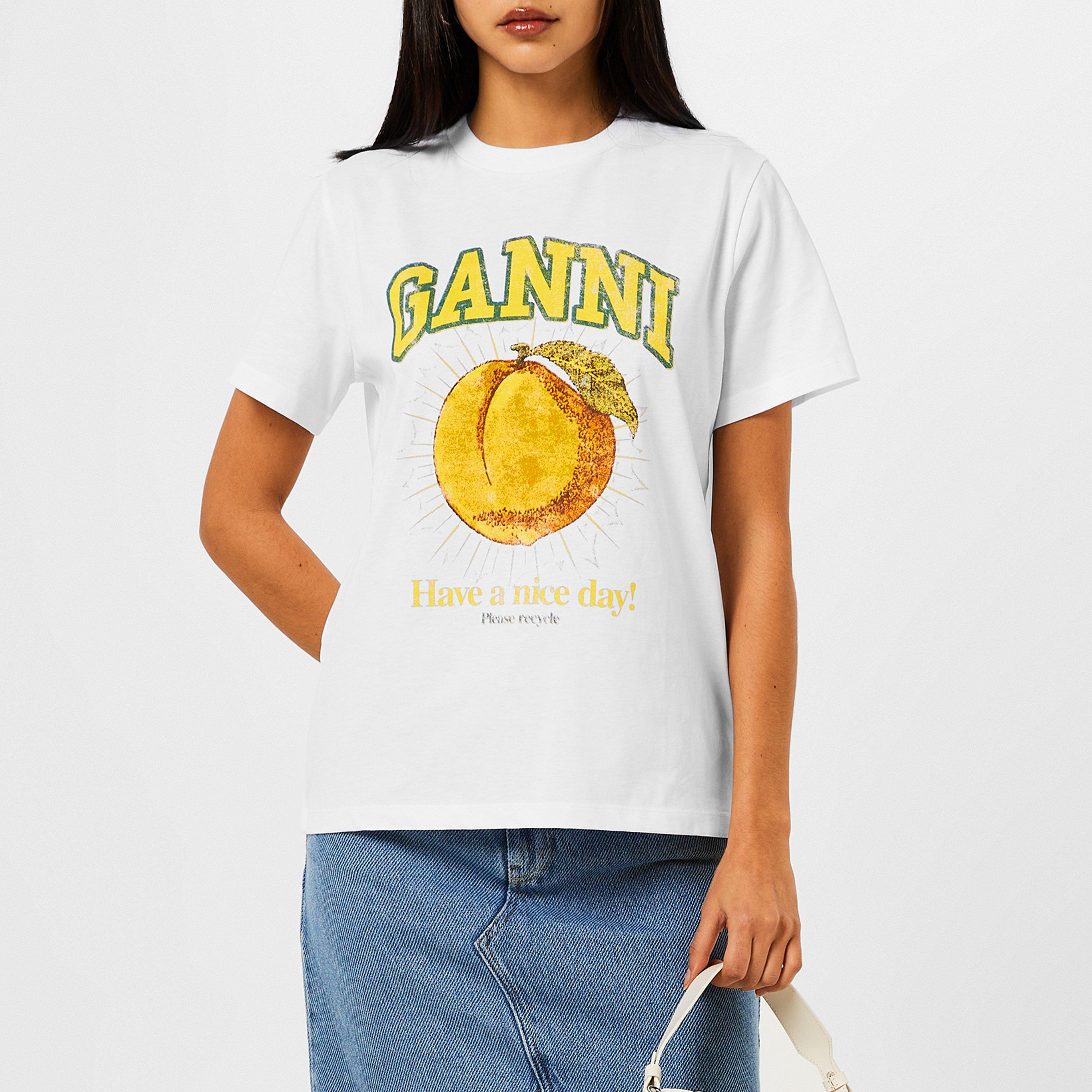 Peach - Ganni - Graphic T-Shirt - 3