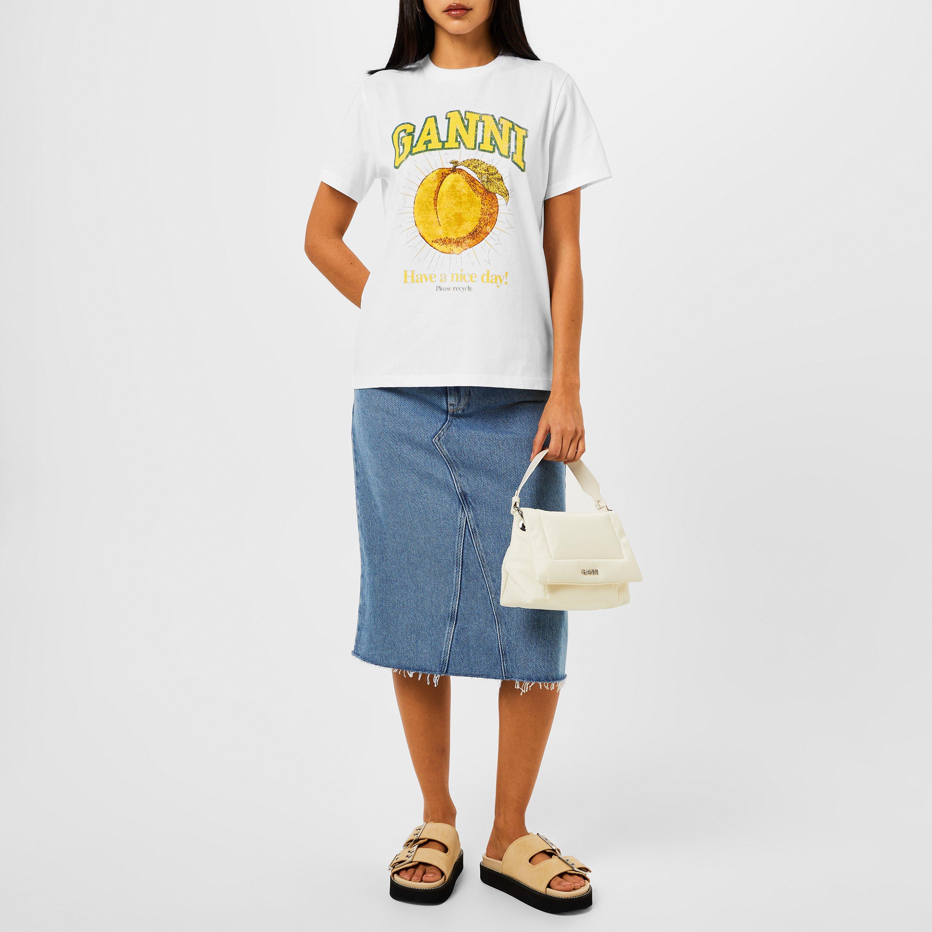 Peach - Ganni - Graphic T-Shirt - 7