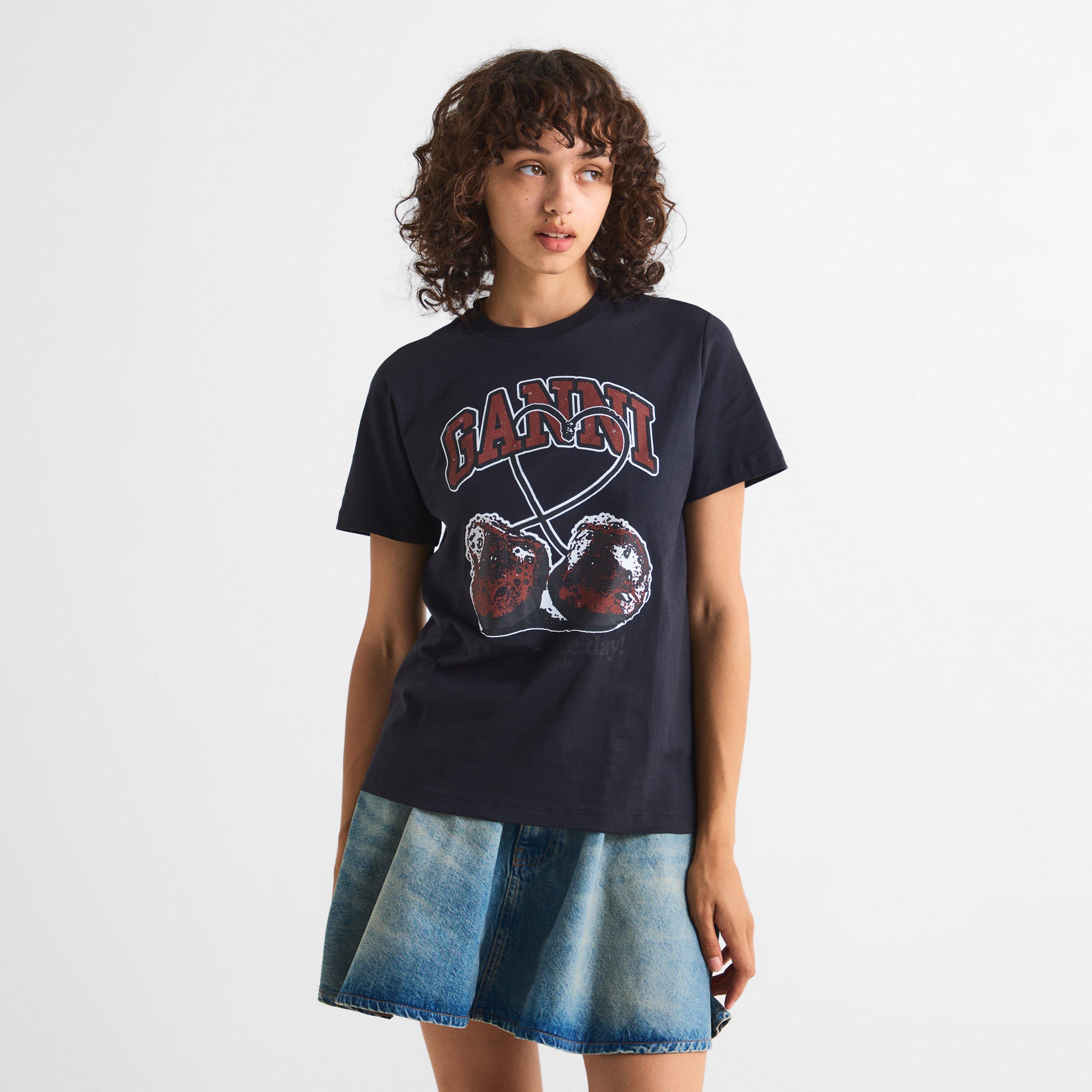 Phantom Cherry - Ganni - Womens Graphic T-Shirt - 3