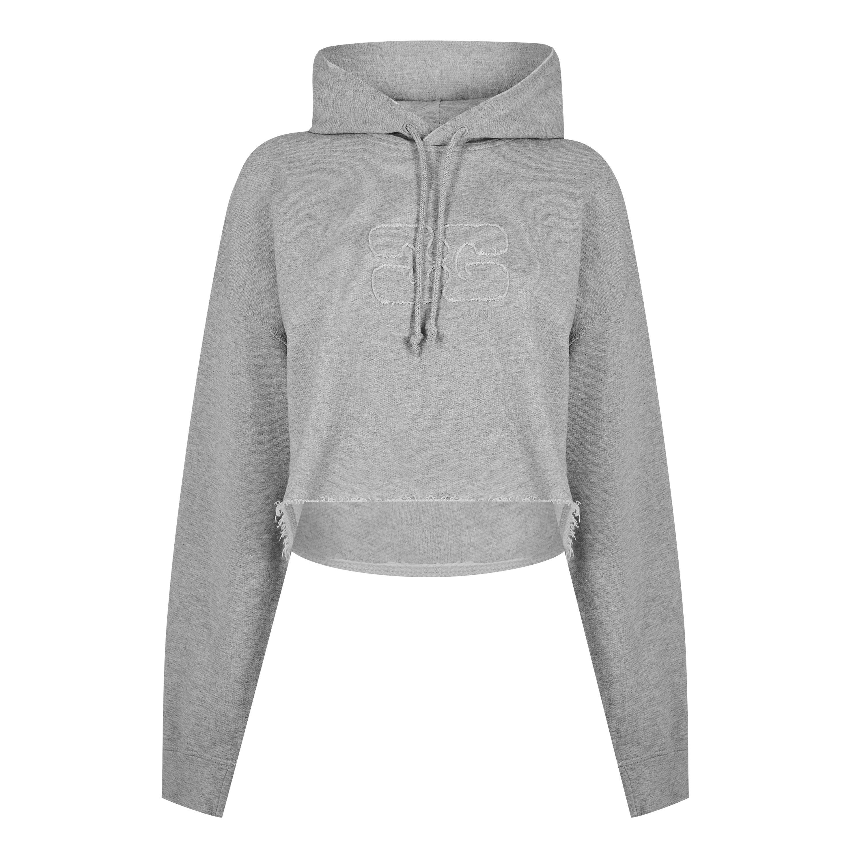 Paloma Melange - Ganni - Women's Cropped Hoodie - 6