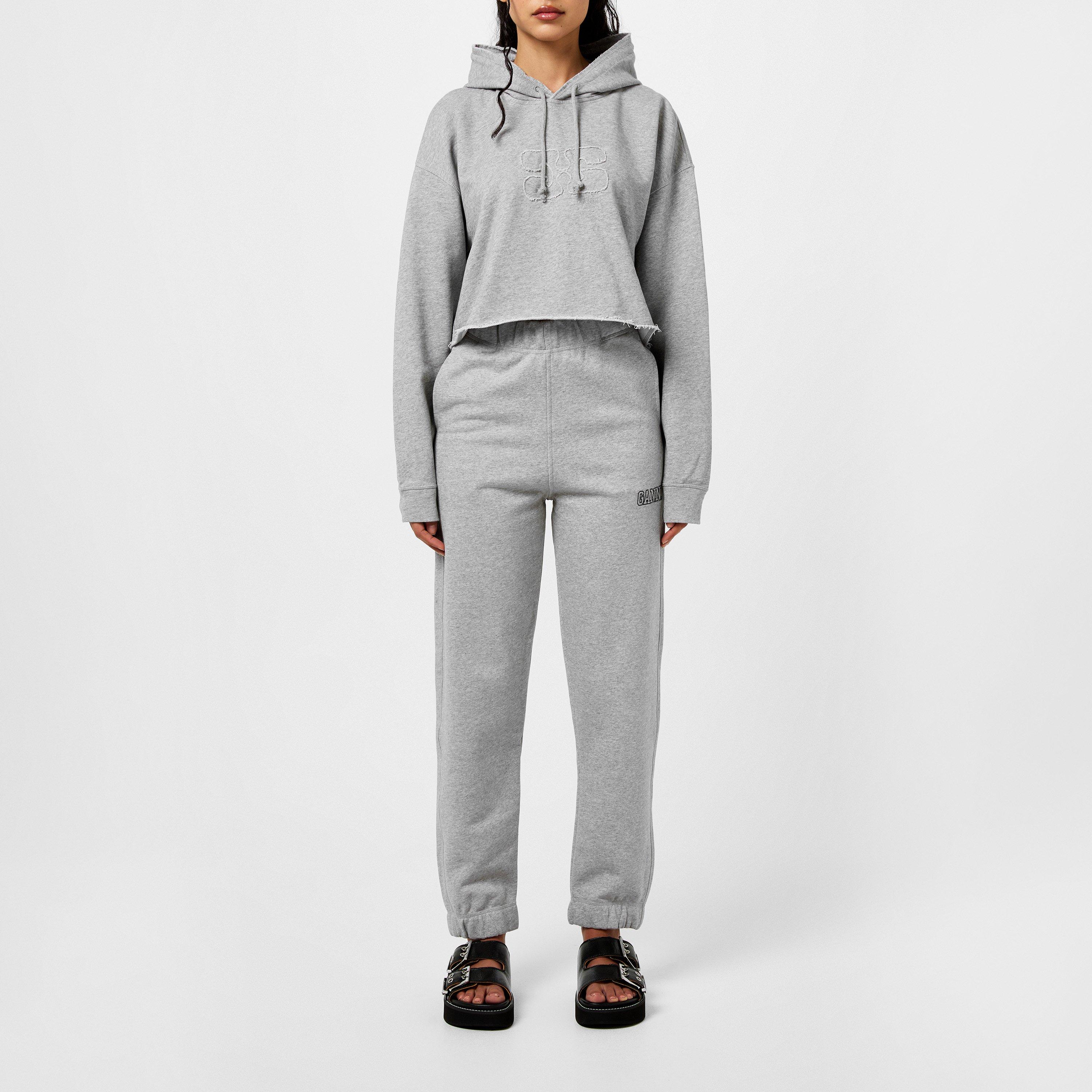 Paloma Melange - Ganni - Women's Cropped Hoodie - 4