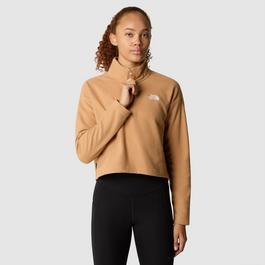 The North Face 100 Glacier quarter Zip Cropped Fleece Top