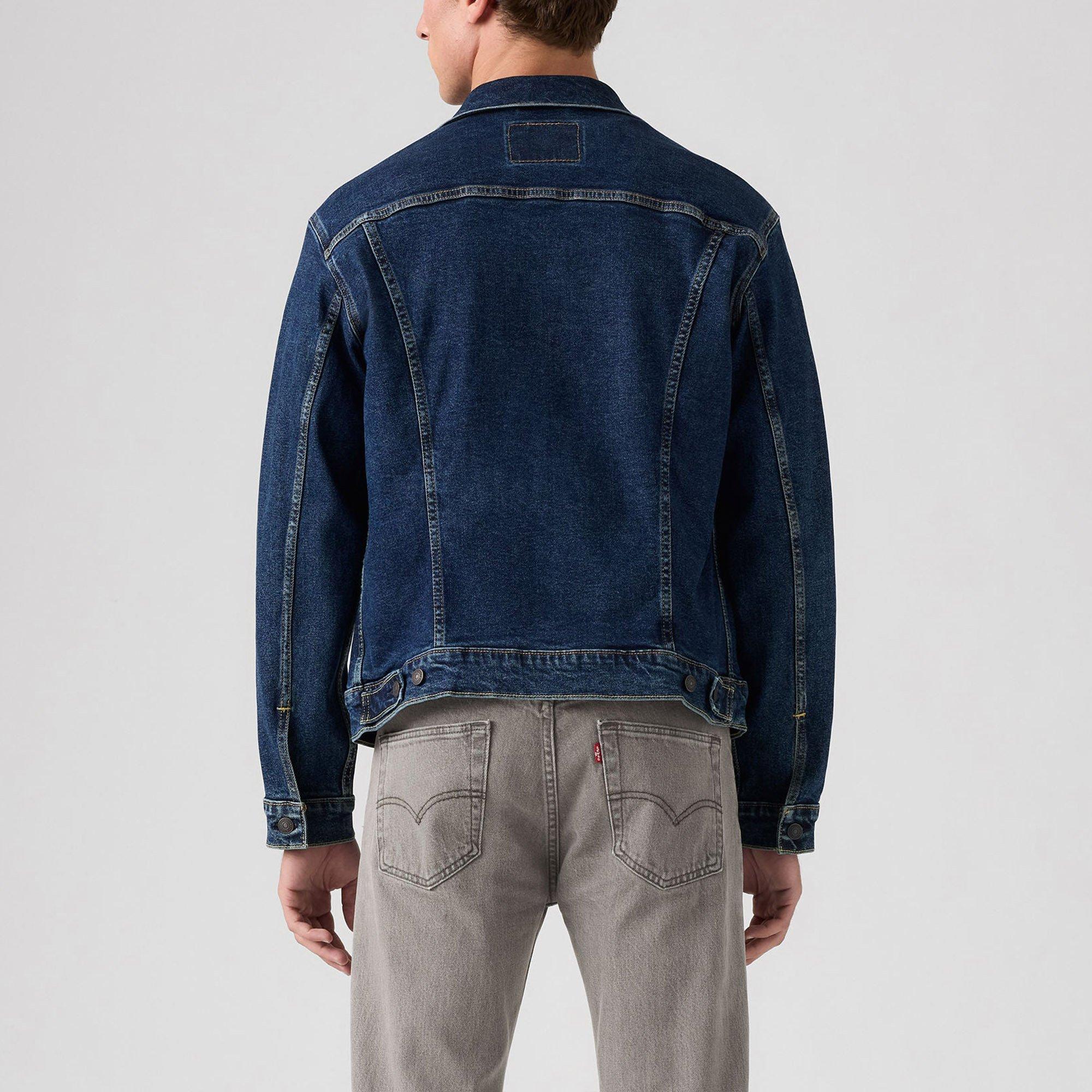 Dark Indigo - Levis - Men's Trucker Cotton Long Sleeve Denim Jacket - 2
