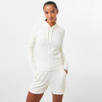 USA Pro Ribbed Zip Up Hoodie Womens