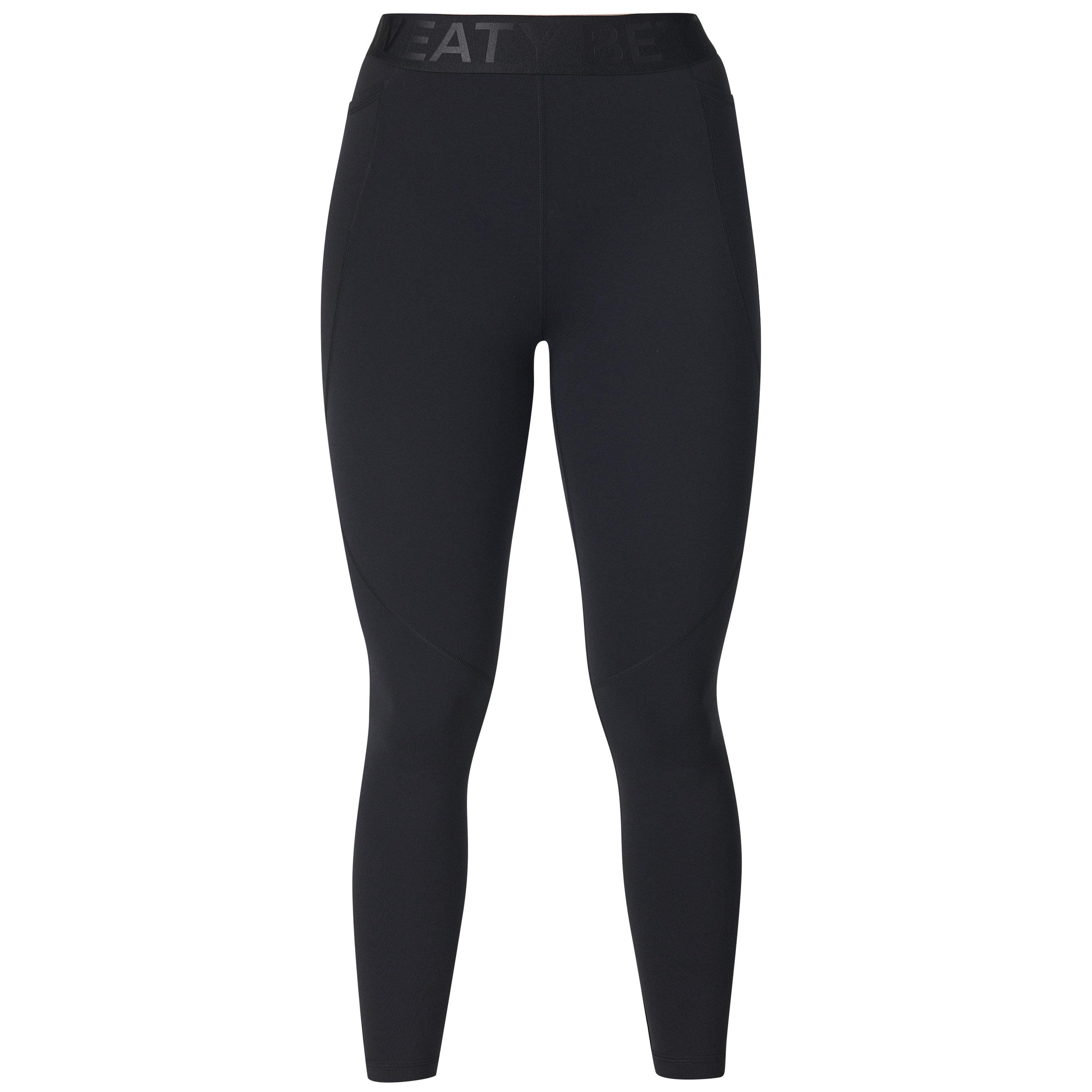 black - Sweaty Betty - Women's 7/8 Elastic Waist Logo Leggings - 5