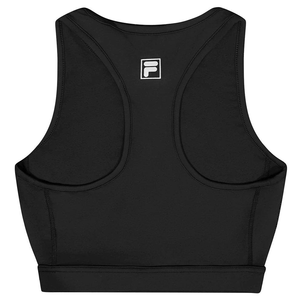 Black - Fila - Logo Sleeveless Crop Top Womens - 2