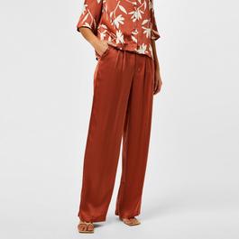 Anine Bing Silk Wide Leg Carrie Trousers