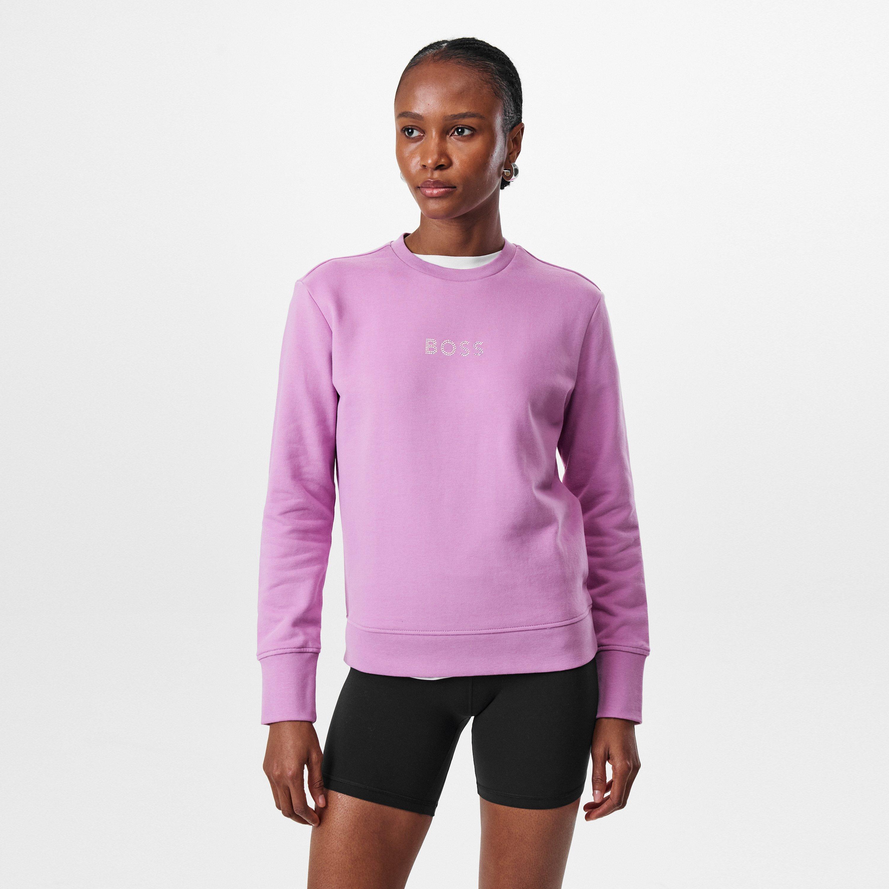 Light Pink 680 - Boss - Women's Ela Shiny Crew Sweater - 3