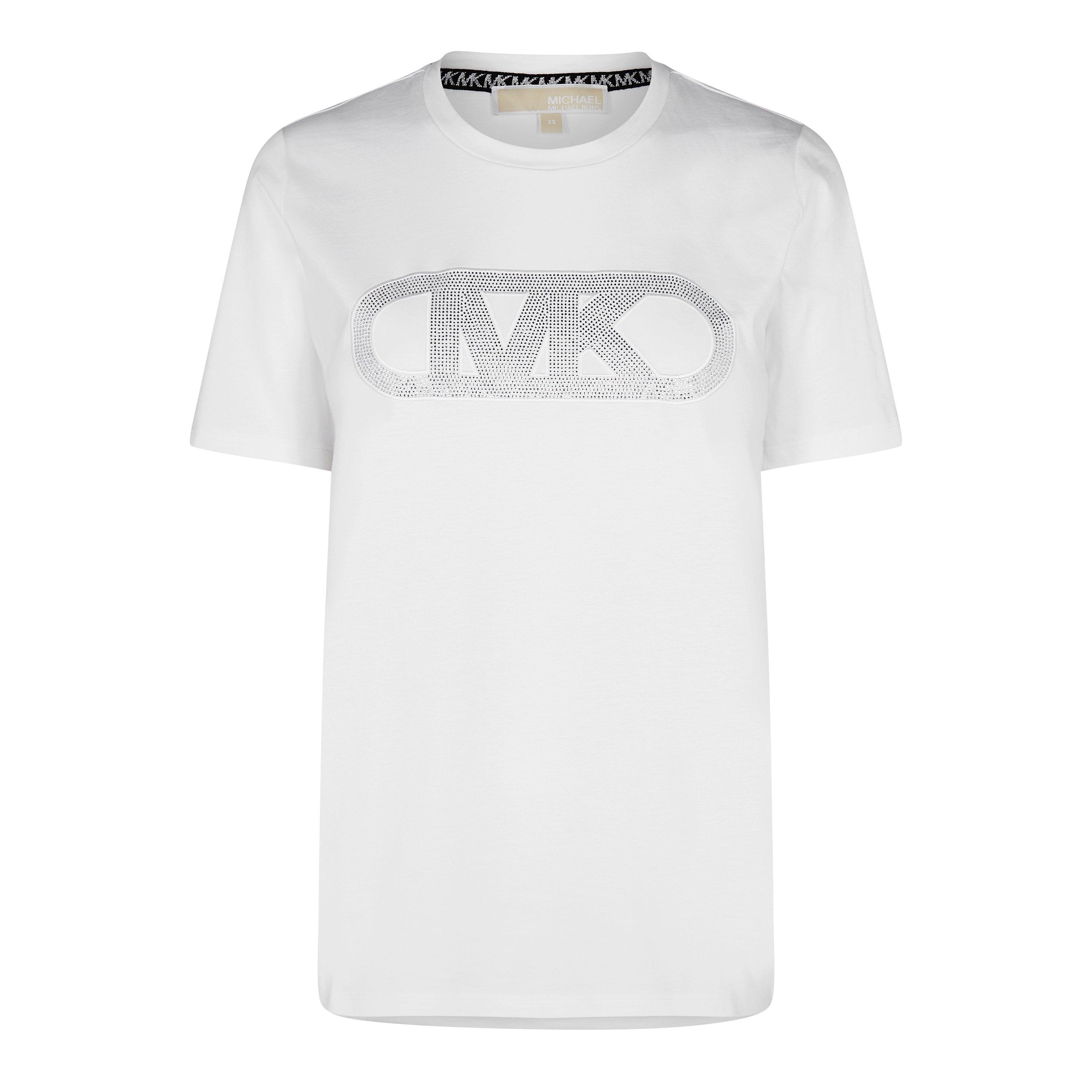 *p(R)ojectR® Rhinestone Logo SS Tee L MICHAEL Michael Kors | Rhinestone Logo Cotton T-Shirt