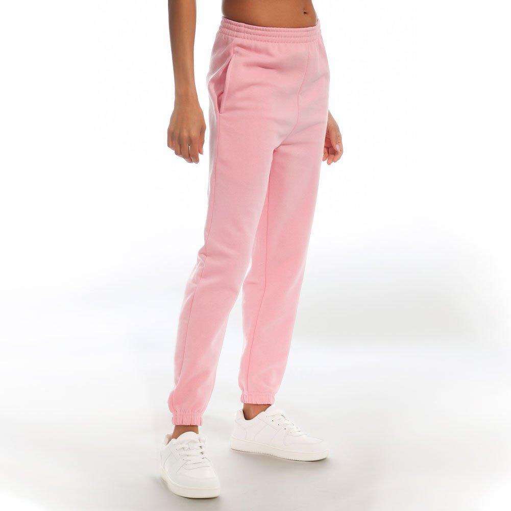 Pink - Light and Shade - LightandShade High Waist Cuffed Joggers Ladies - 1