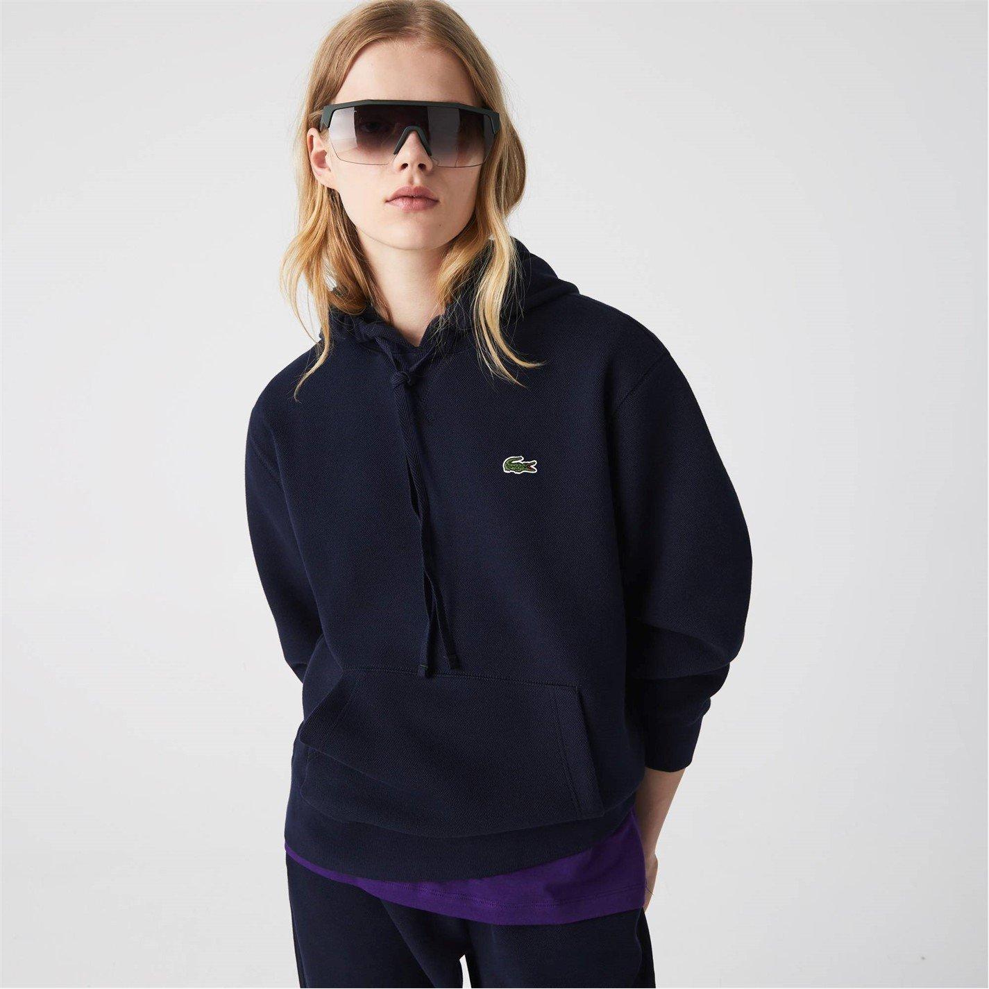 Lacoste Pique Hoodie - Navy 166 - Size 14 (42)