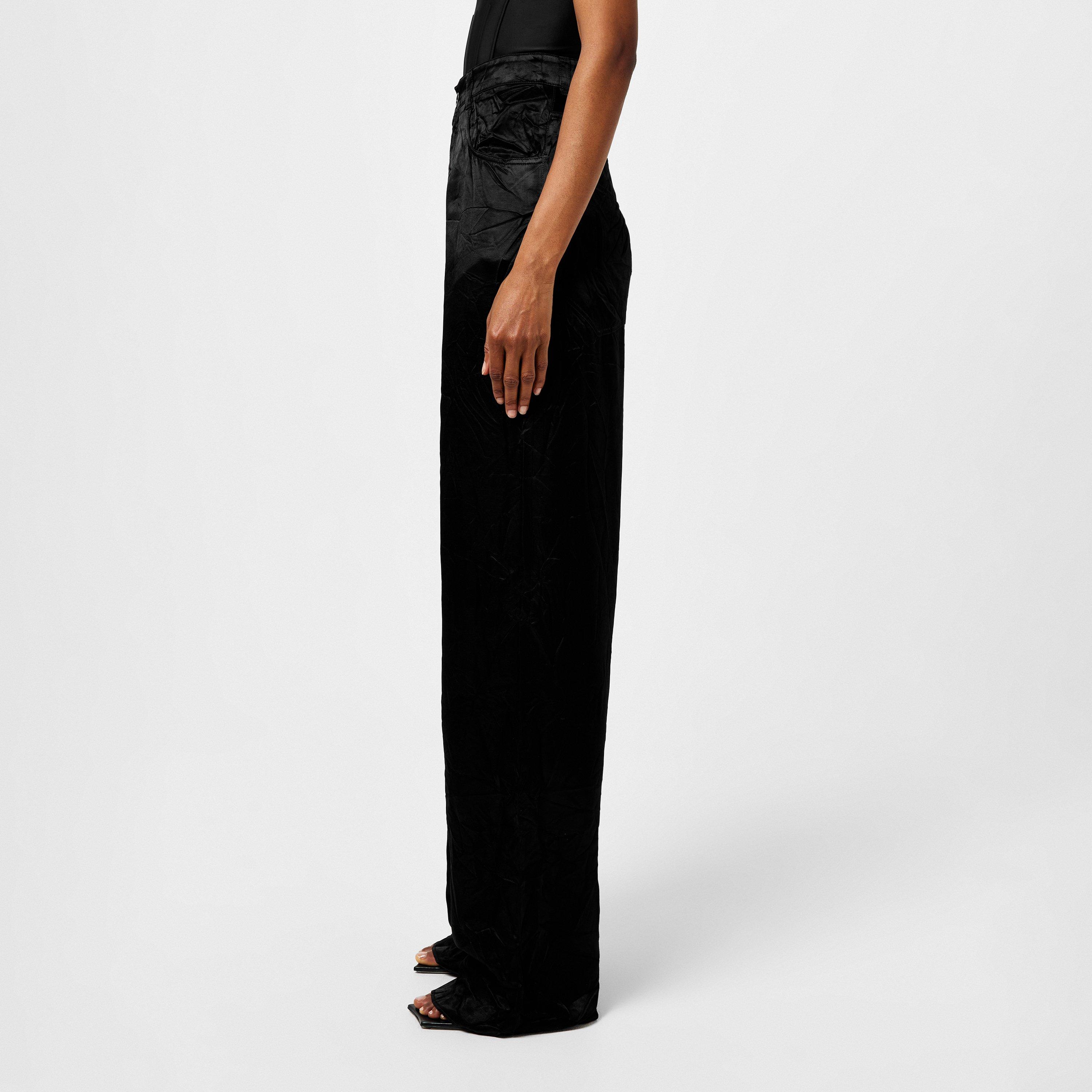 パンツ Balenciaga Satin Trousers Balenciaga | Crinkled Satin Pants | Wide Leg Trousers