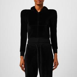 Balenciaga Round Shoulder Zip-Up Hoodie