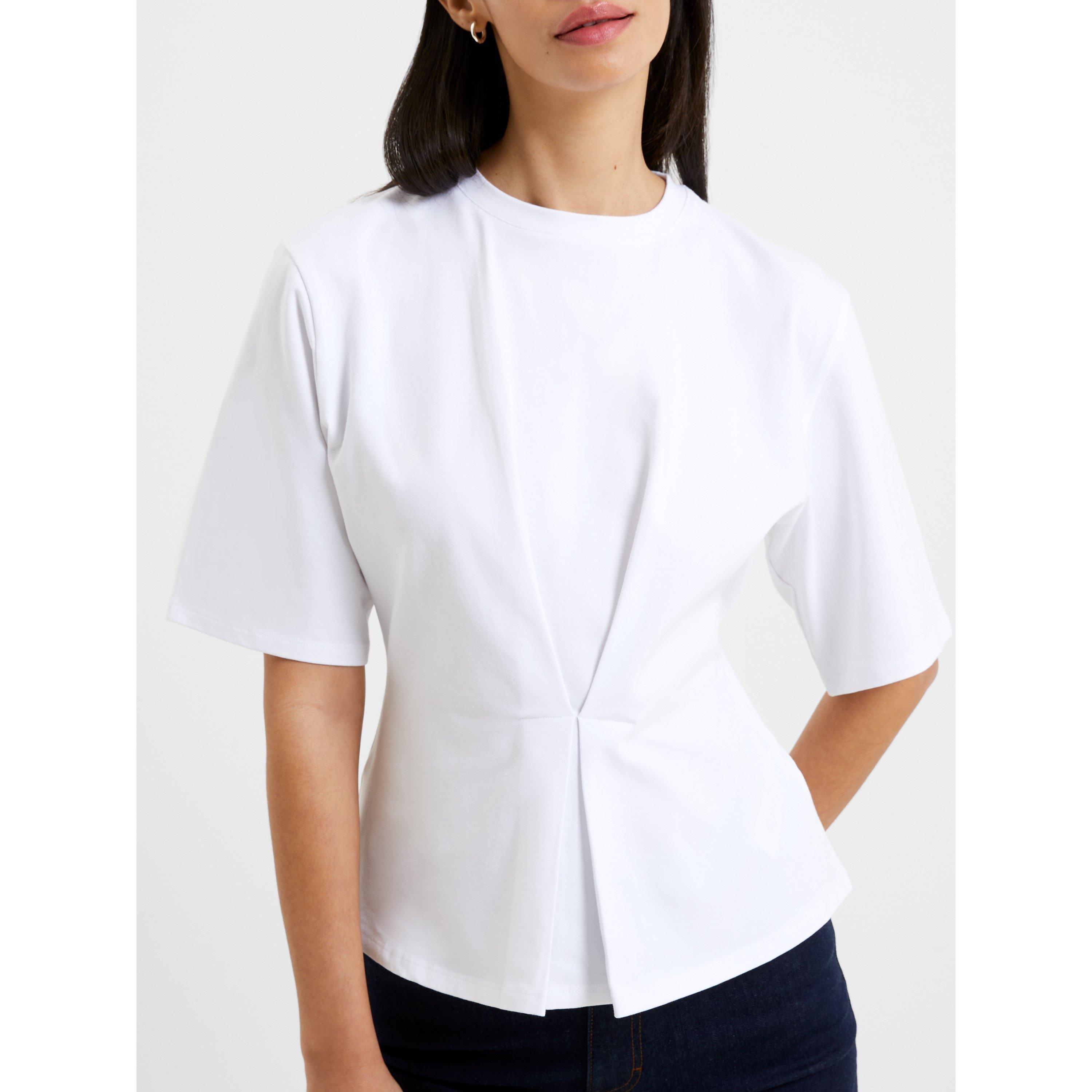 10-Linen White - French Connection - Women's Pearl Regular Fit T-Shirt - 2