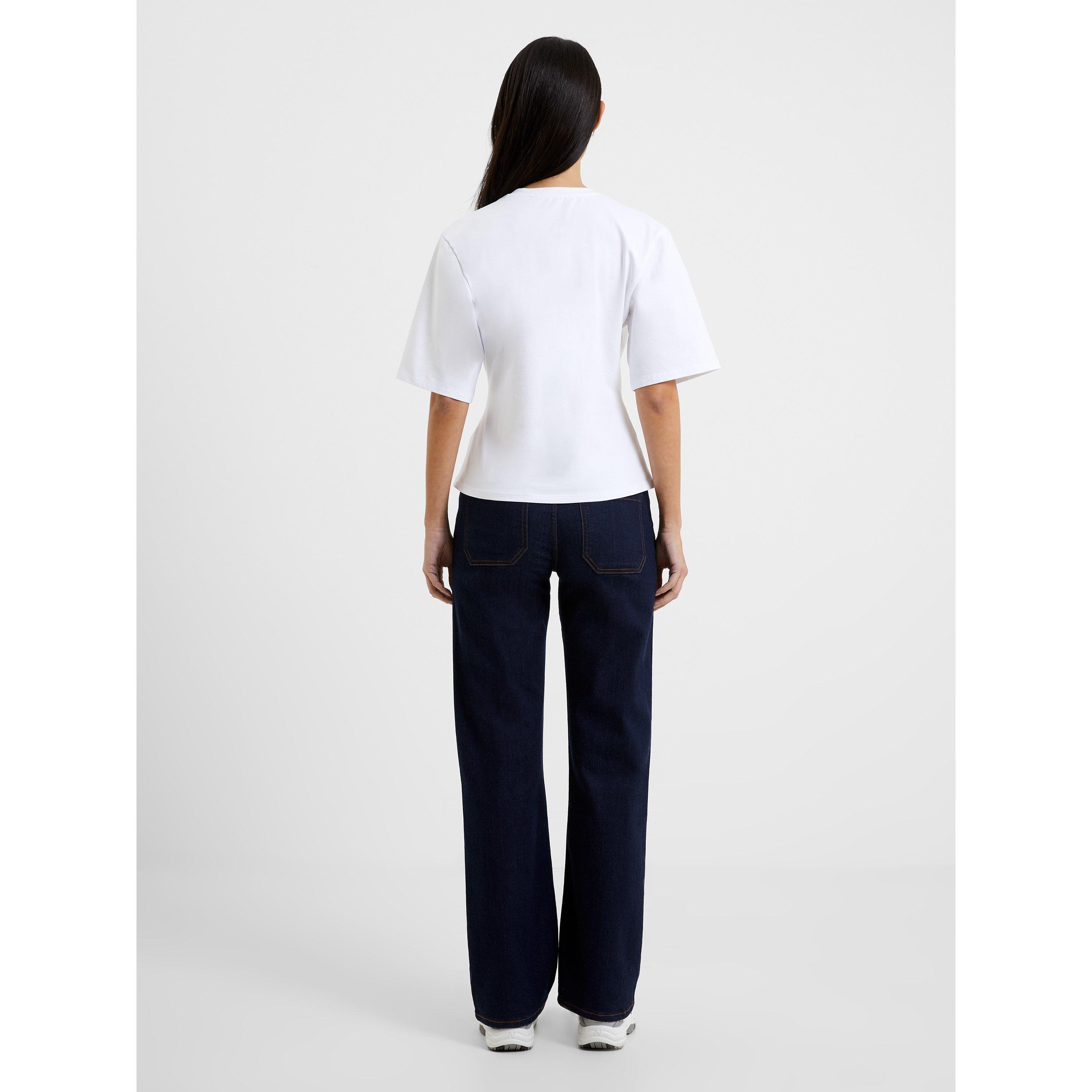 10-Linen White - French Connection - Women's Pearl Regular Fit T-Shirt - 3