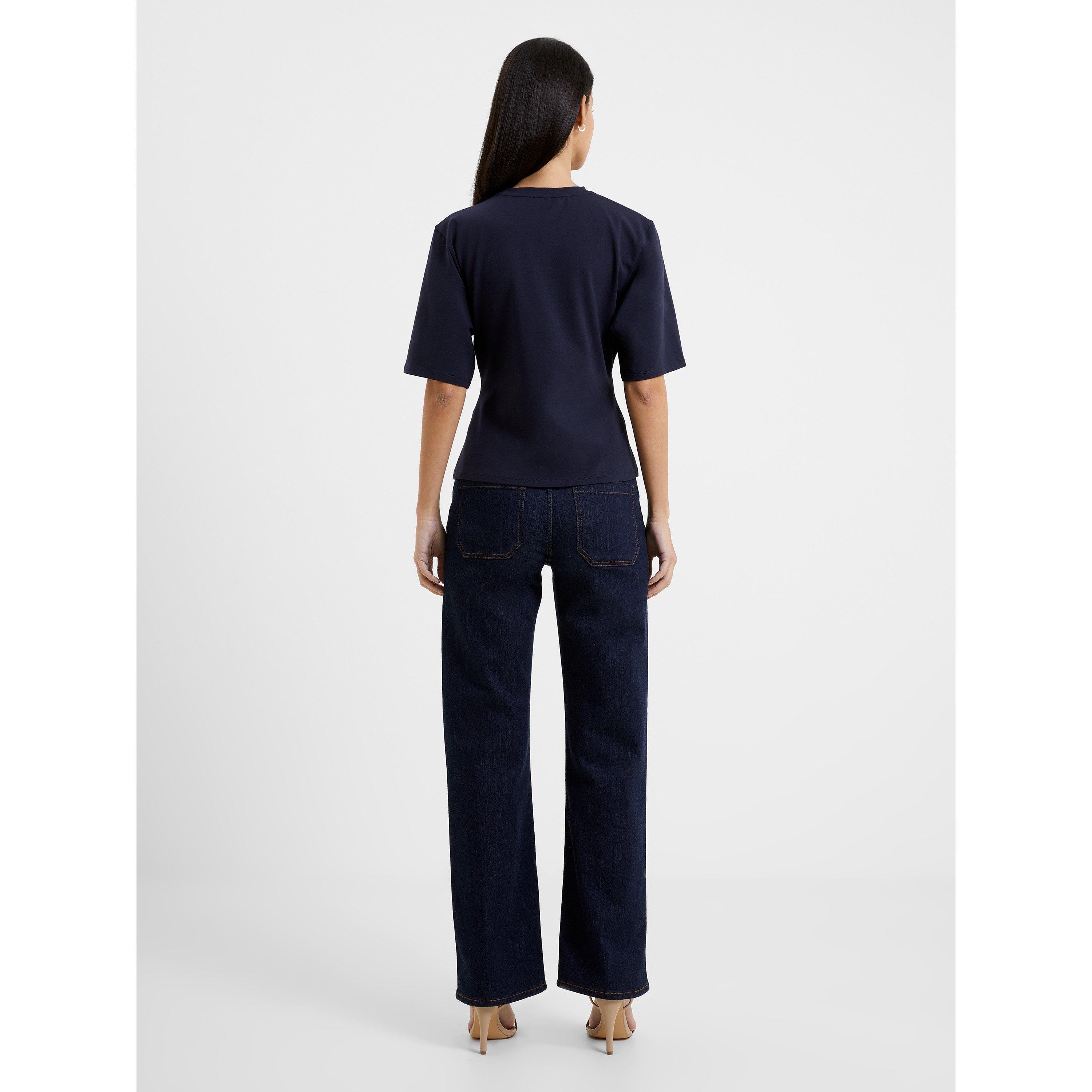 40-Utility Blue - French Connection - Women's Pearl Regular Fit T-Shirt - 3