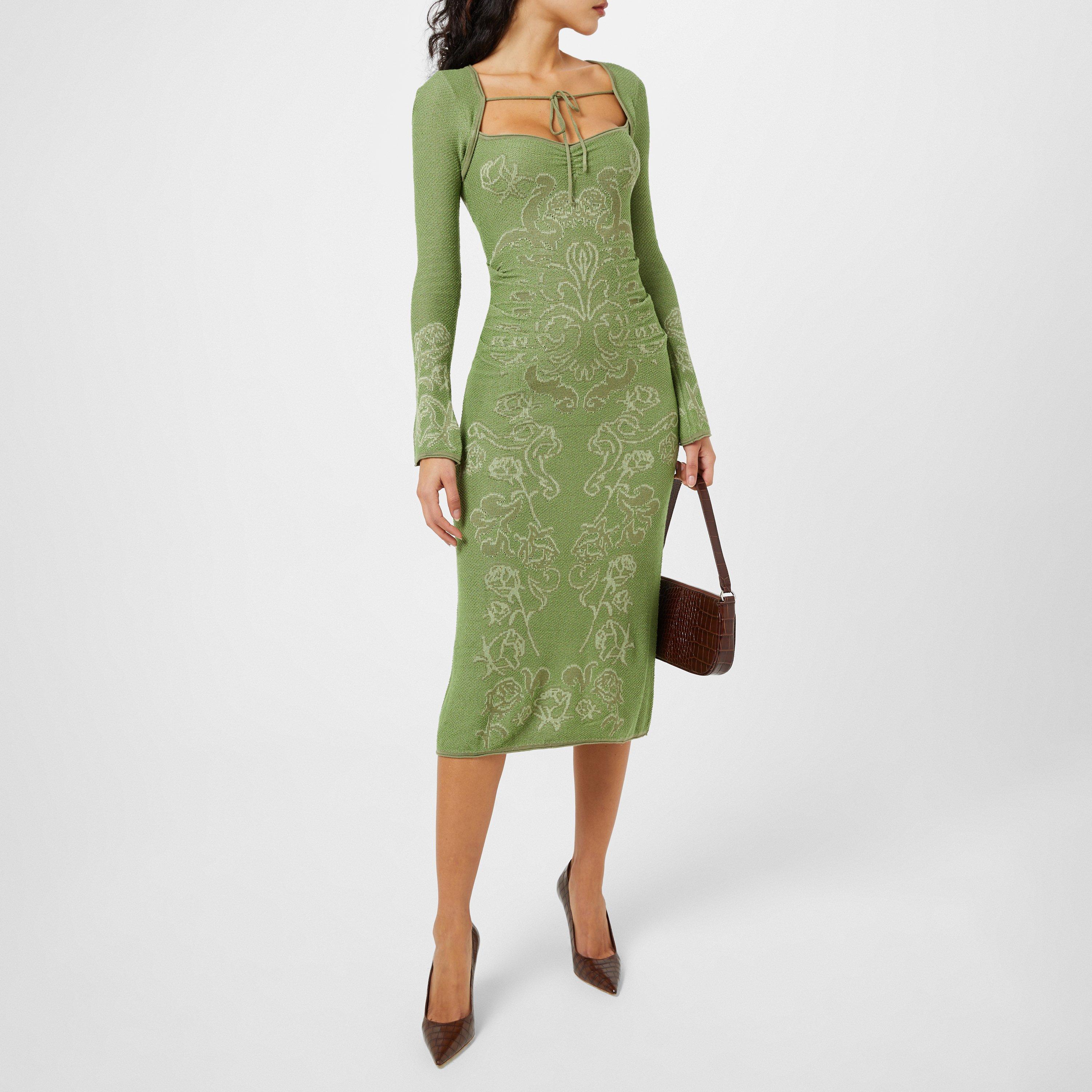 Moss - House Of Sunny - Women's Envy Midi Knitted Jumper Dress - 2