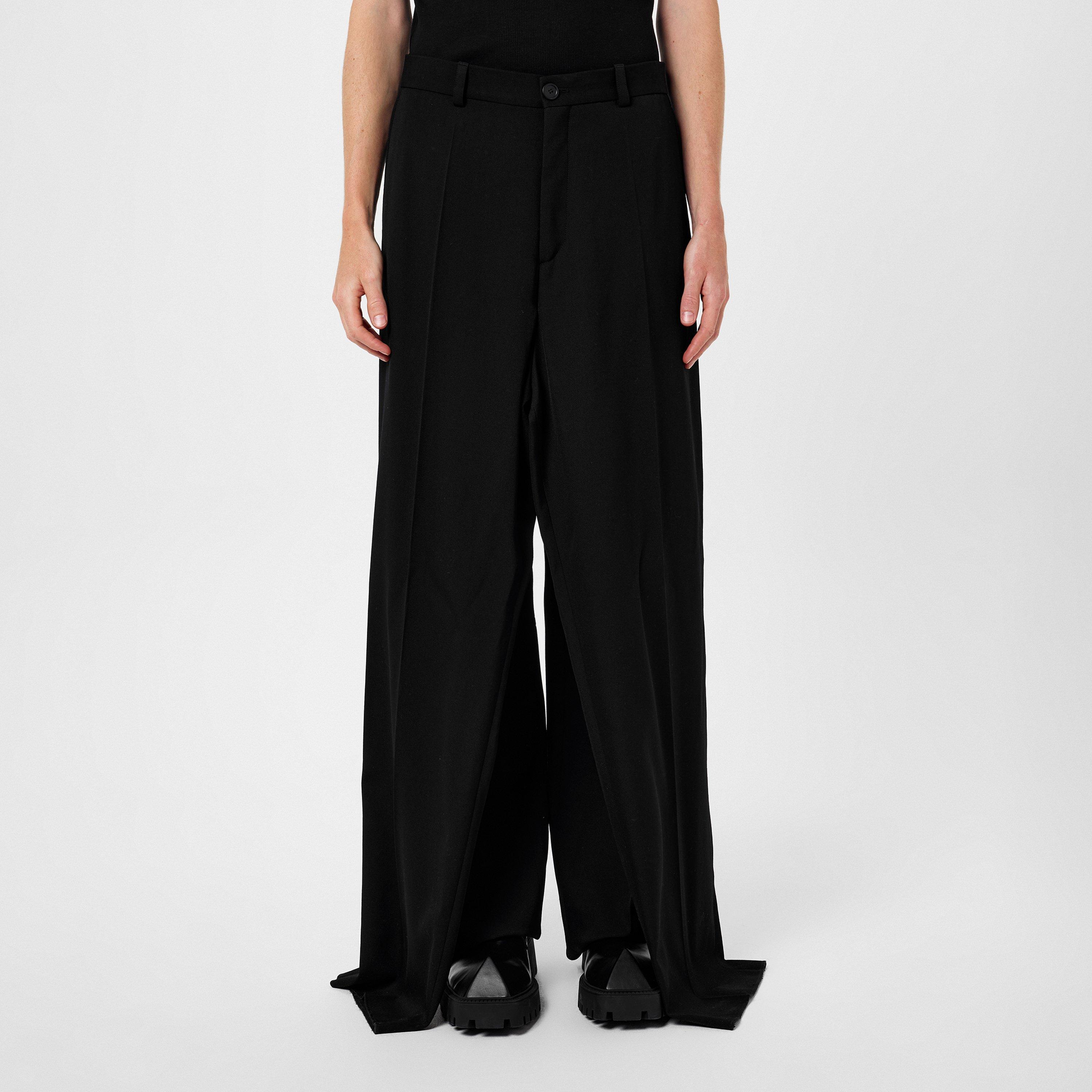 Black - Balenciaga - Deconstructed Double Front Trousers - 3