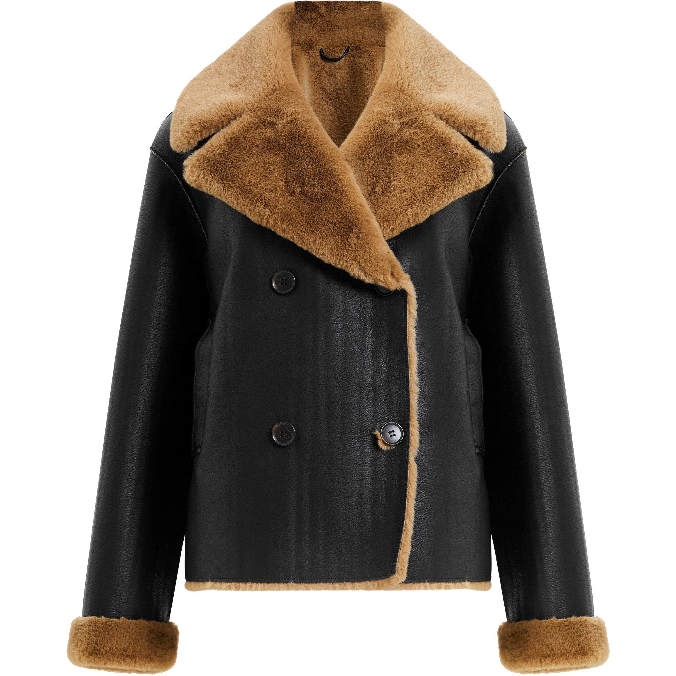 01-Blackout- - French Connection - Women's Cerys Structured Faux Fur Coat - 5