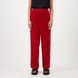 Gucci Gg Devoré Velvet Trousers