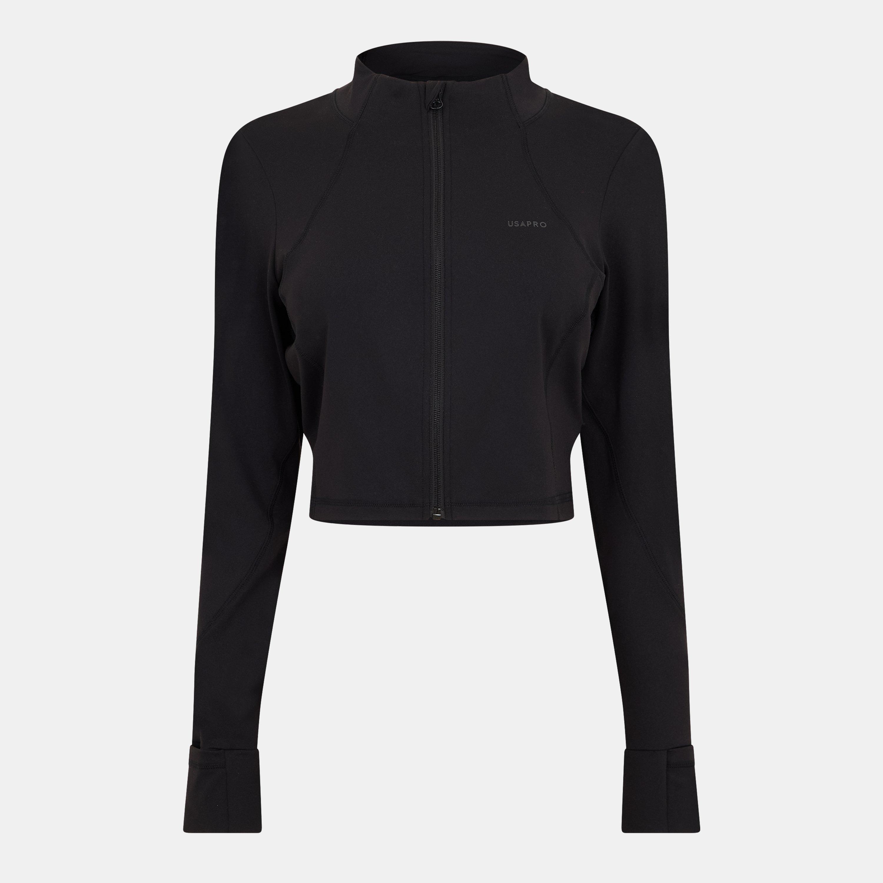 Usa Pro Women's Moisture-Wicking Performance Training Jacket - Black - 16 (44)