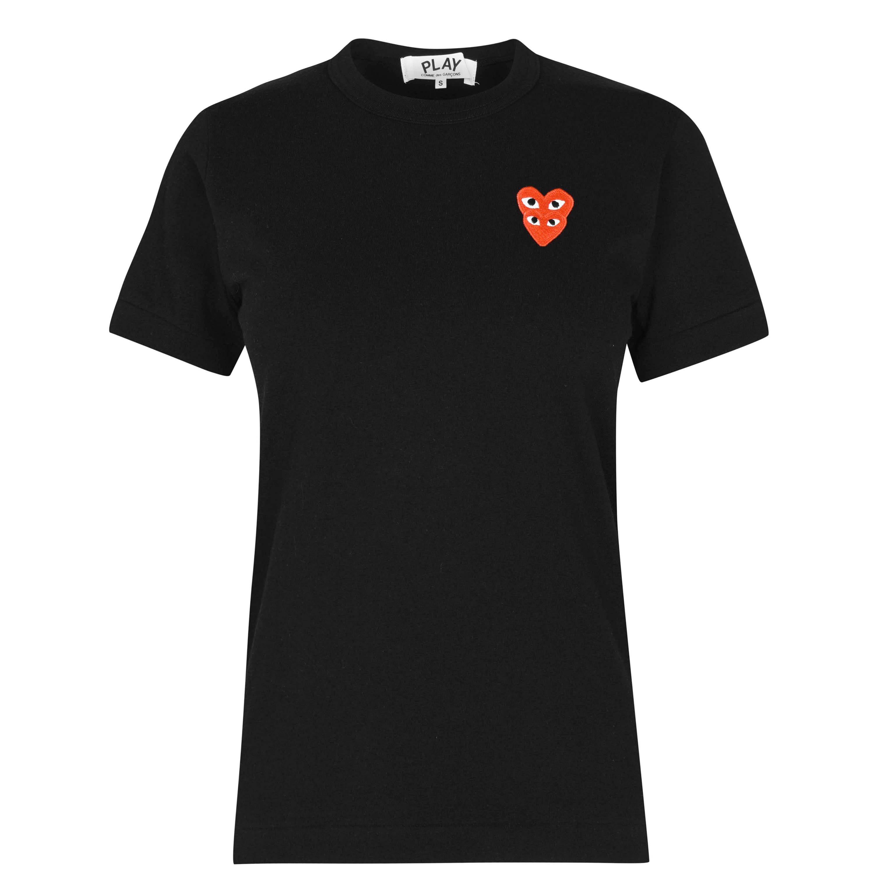 Comme des Garcons PLAY Logo Heart T Shirt Regular Fit T Shirts USC